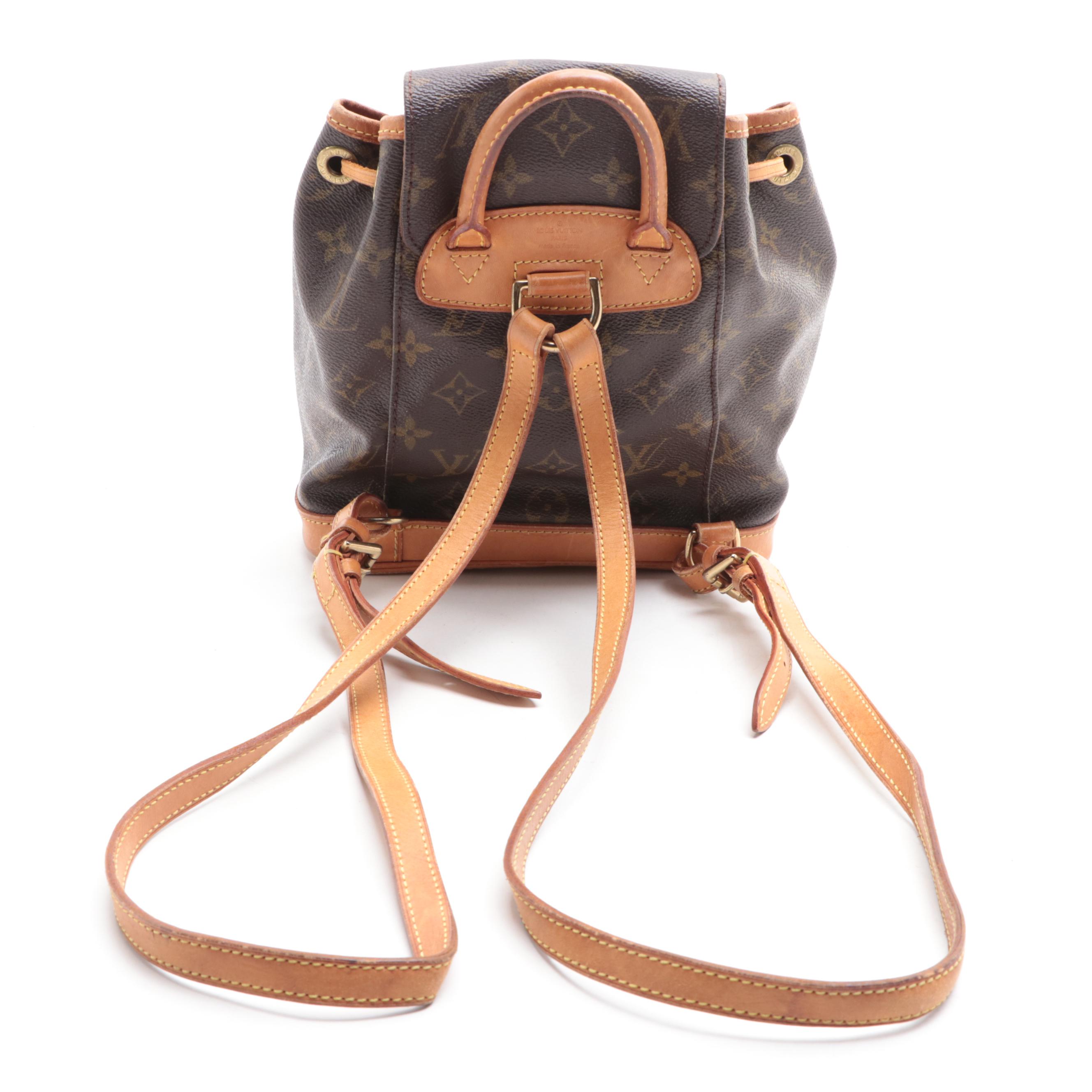 Louis Vuitton Montsouris PM Backpack in Monogram Canvas and Leather