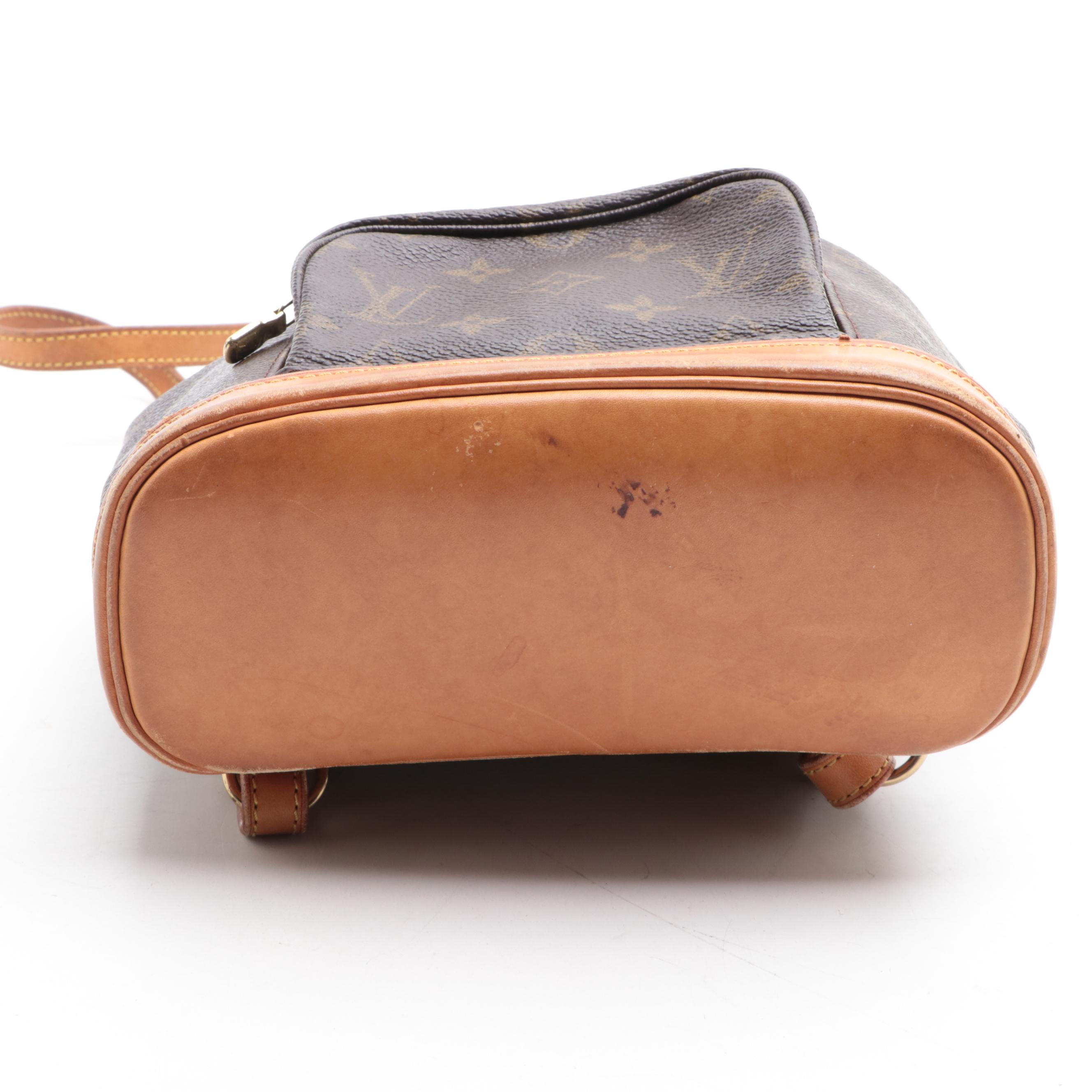 Louis Vuitton Montsouris PM Backpack in Monogram Canvas and Leather