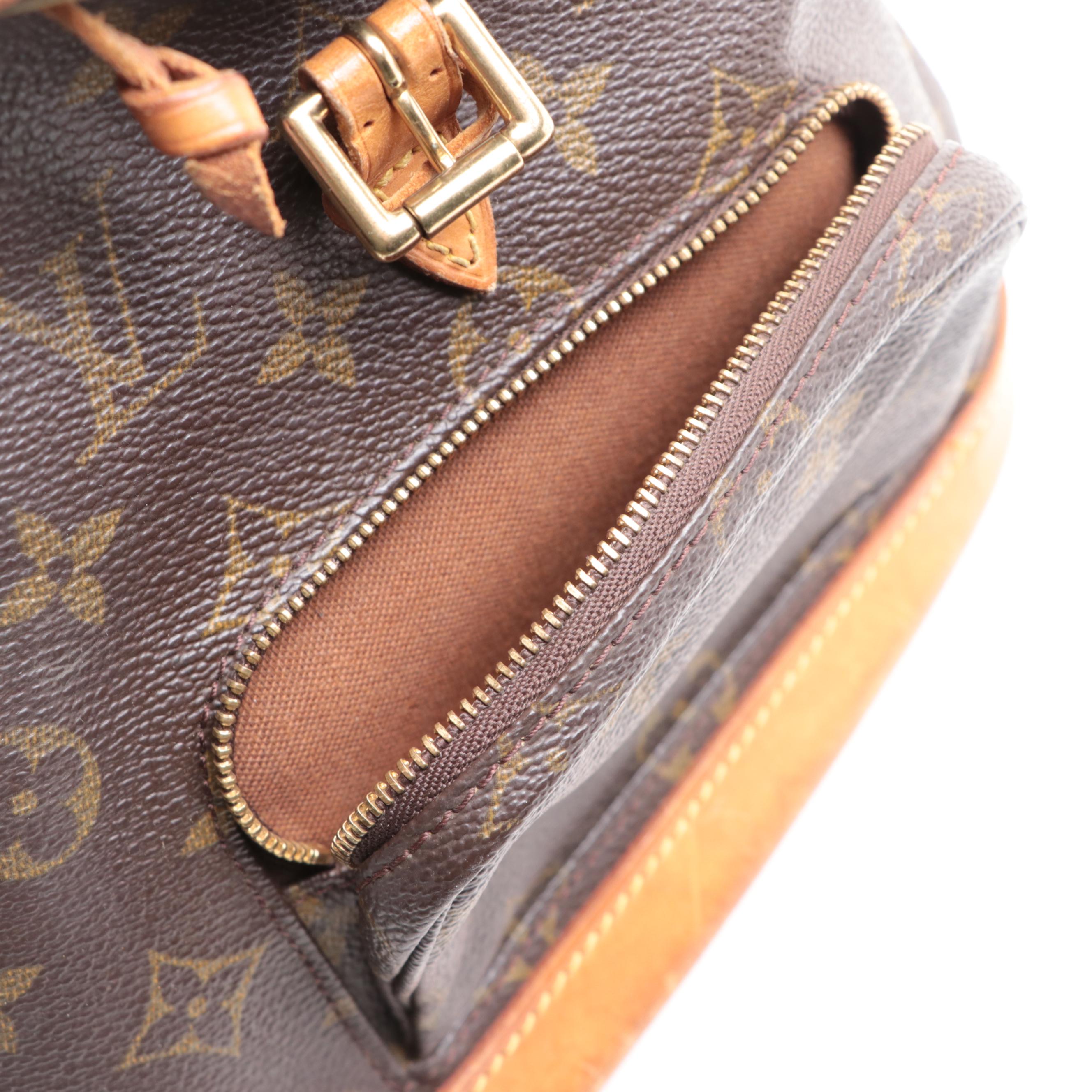 Louis Vuitton Montsouris PM Backpack in Monogram Canvas and Leather