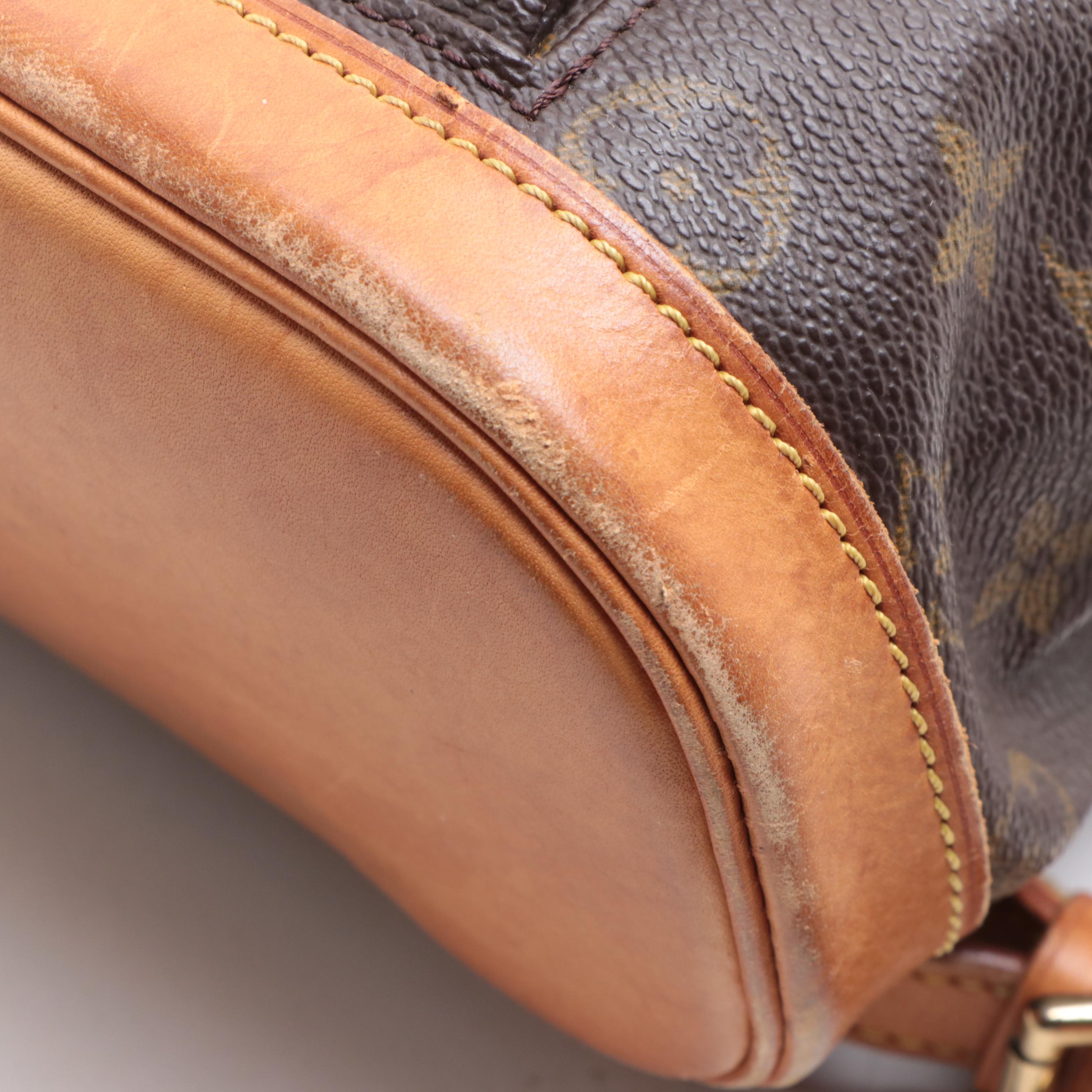 Louis Vuitton Montsouris PM Backpack in Monogram Canvas and Leather