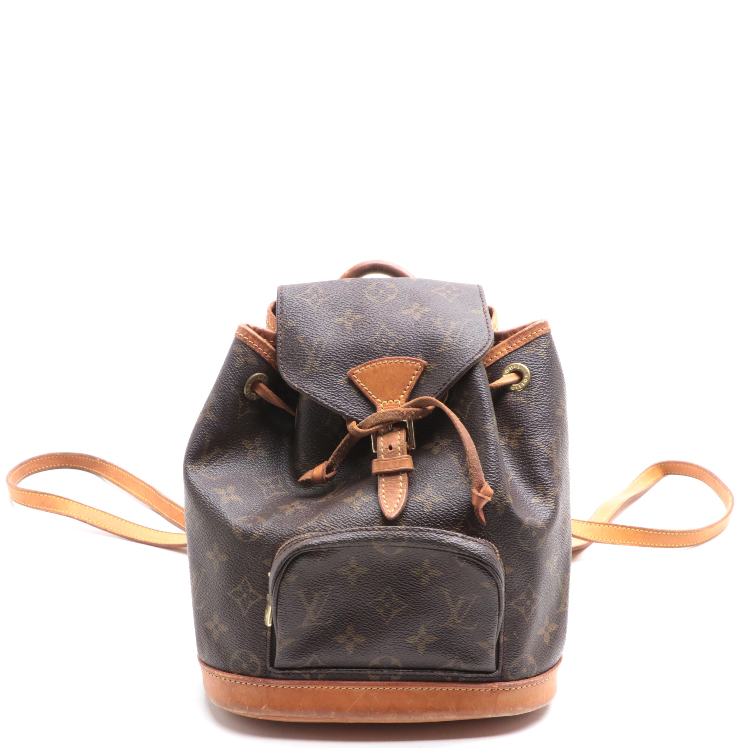 Louis Vuitton Montsouris PM Backpack in Monogram Canvas and Leather