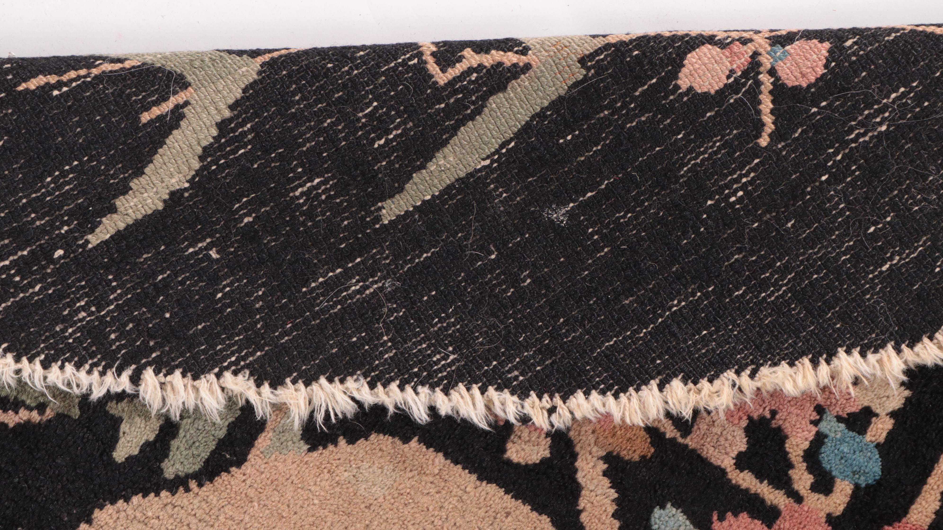 3'11 x 4'2 Hand-Knotted Chinese Nichols Style Accent Rug