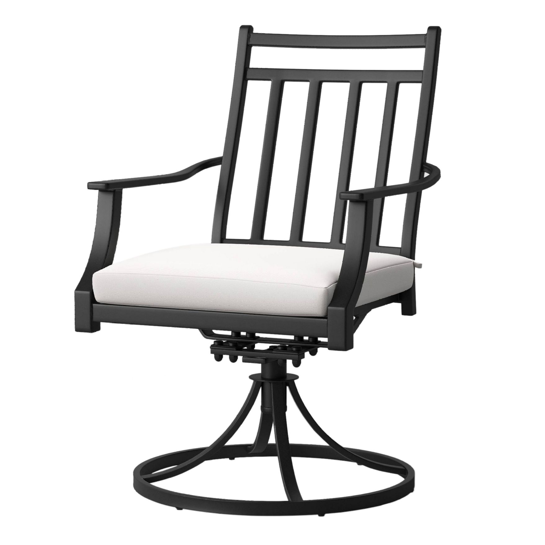 Pair of Threshold Fairmont Swivel Patio Dining Chairs