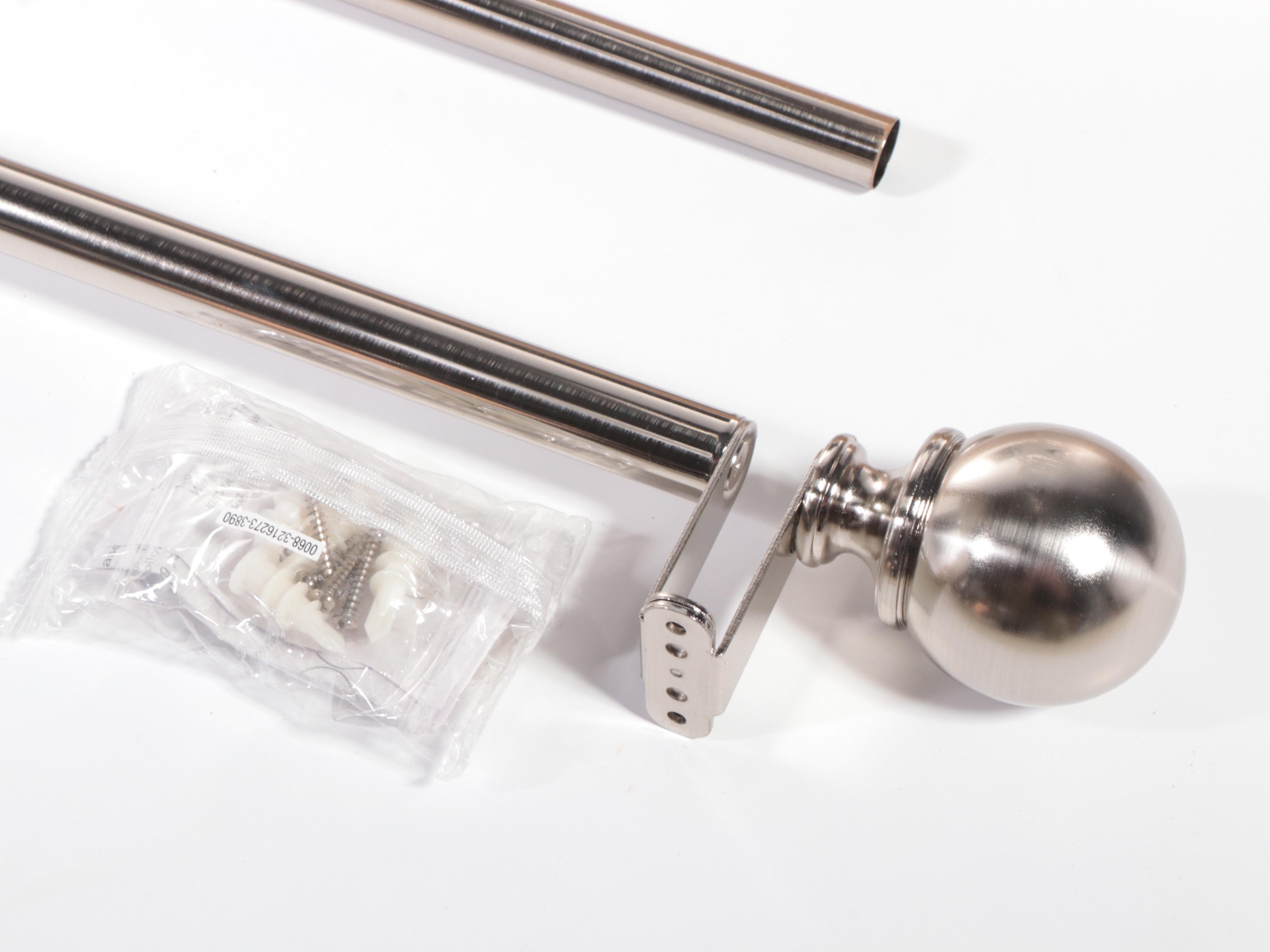 Threshold Brushed Nickel Ball Curtain Rods