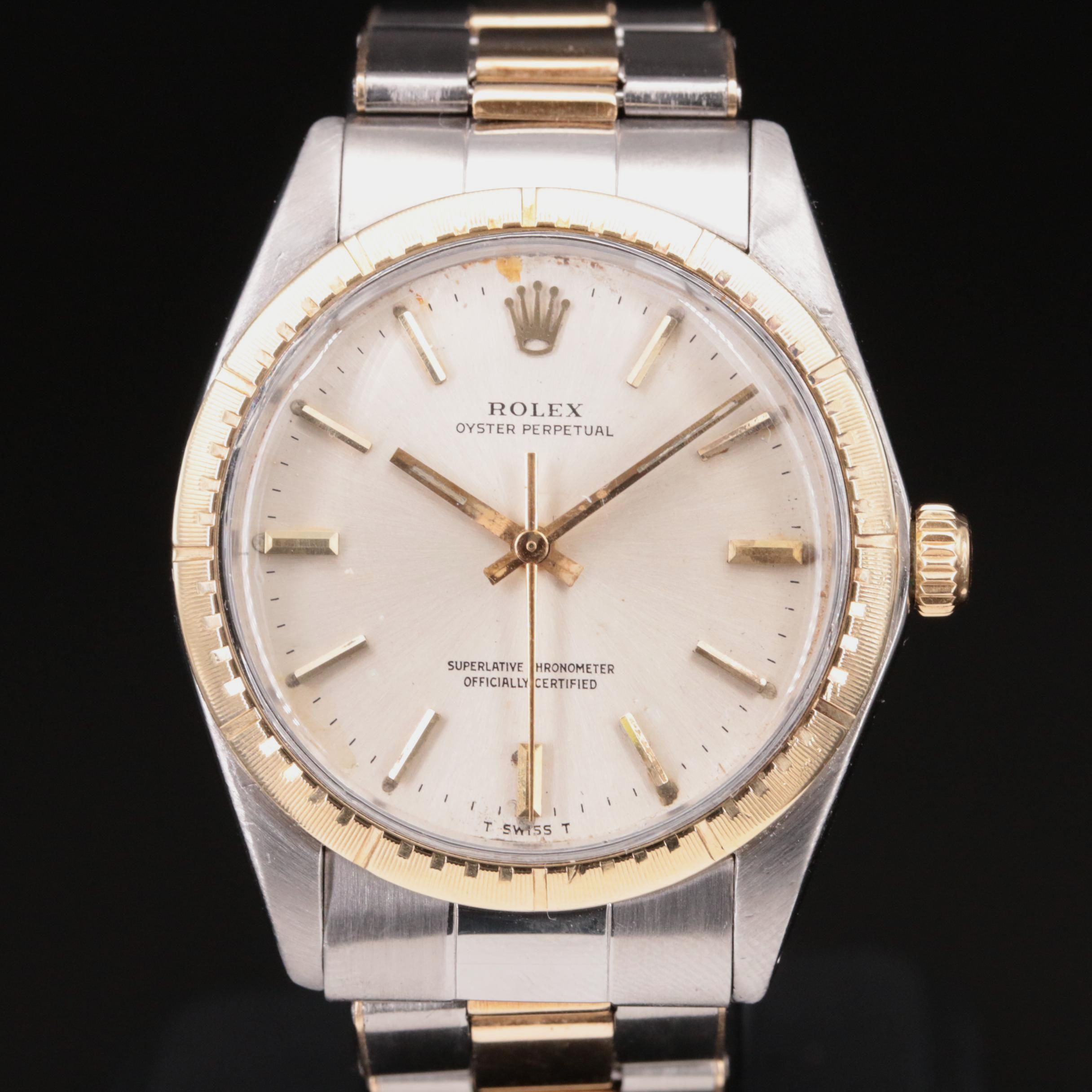 1969 Rolex Oyster Perpetual 14K and Stainless Steel Watch