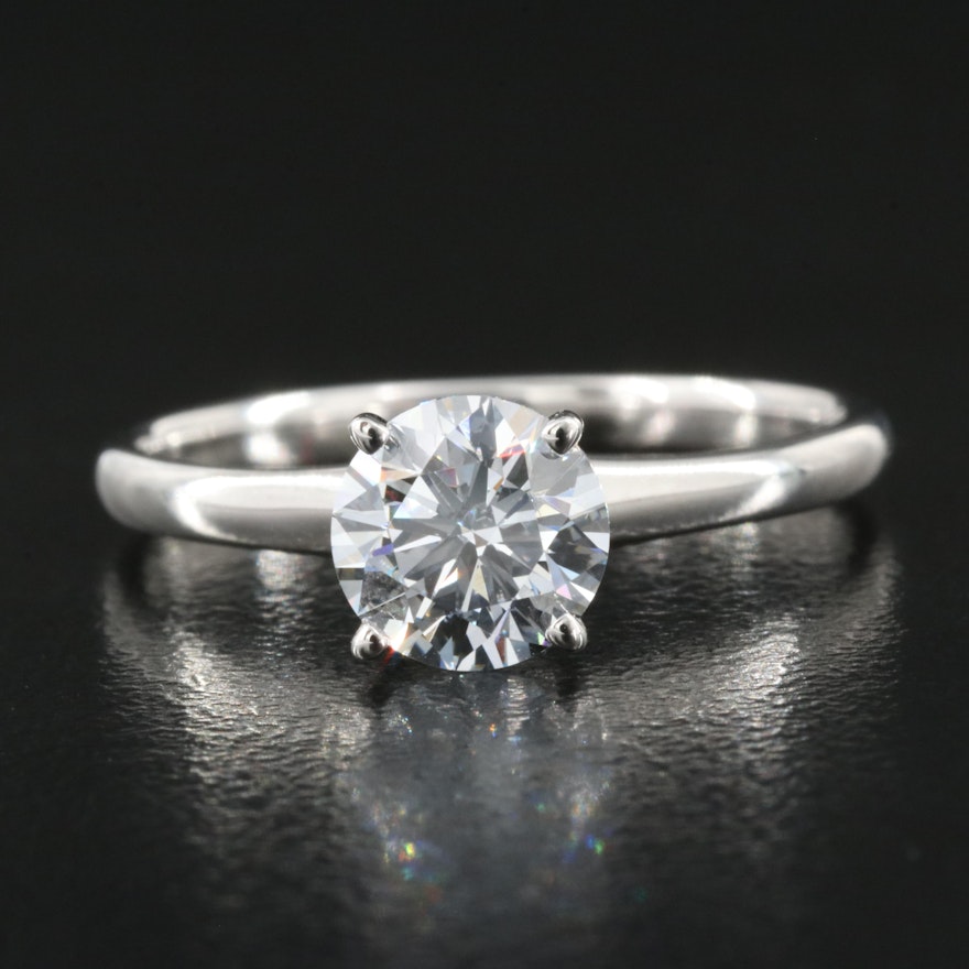 14K 1.05 CT Lab Grown Diamond Solitaire Ring