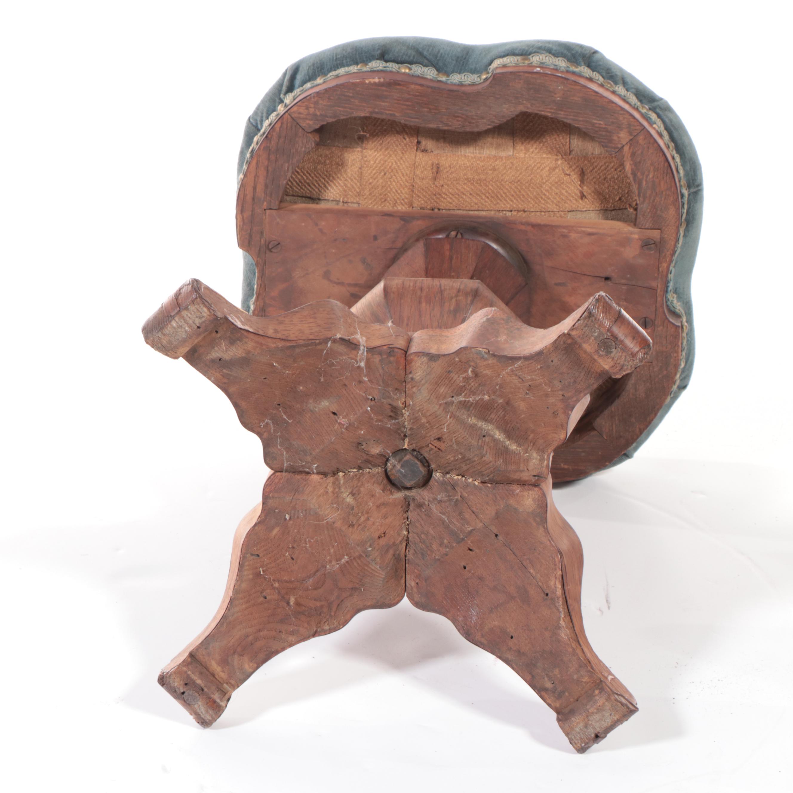 American Empire Mahogany Stool, Early to Mid 19th Century