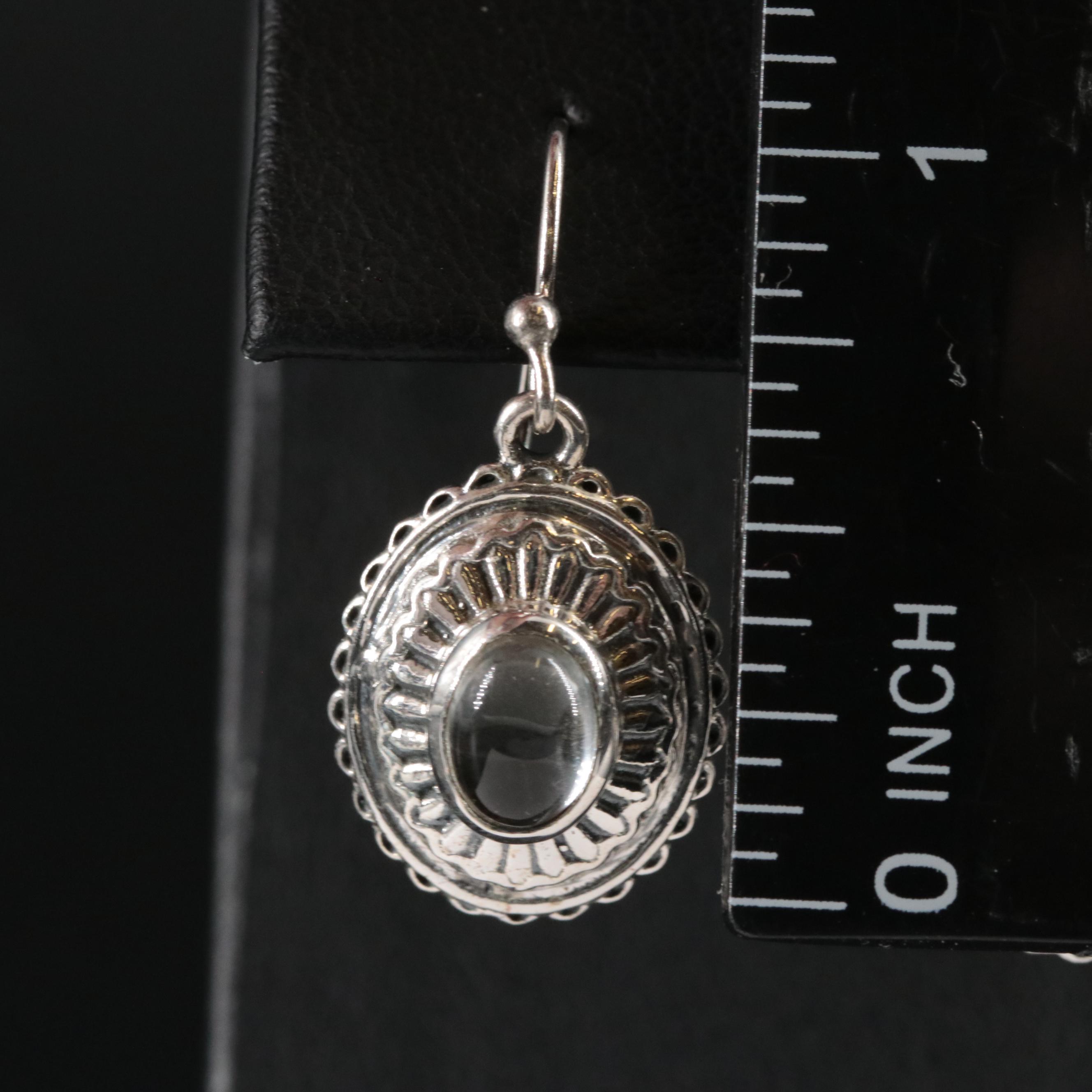 Sterling White Topaz Dangle Earrings