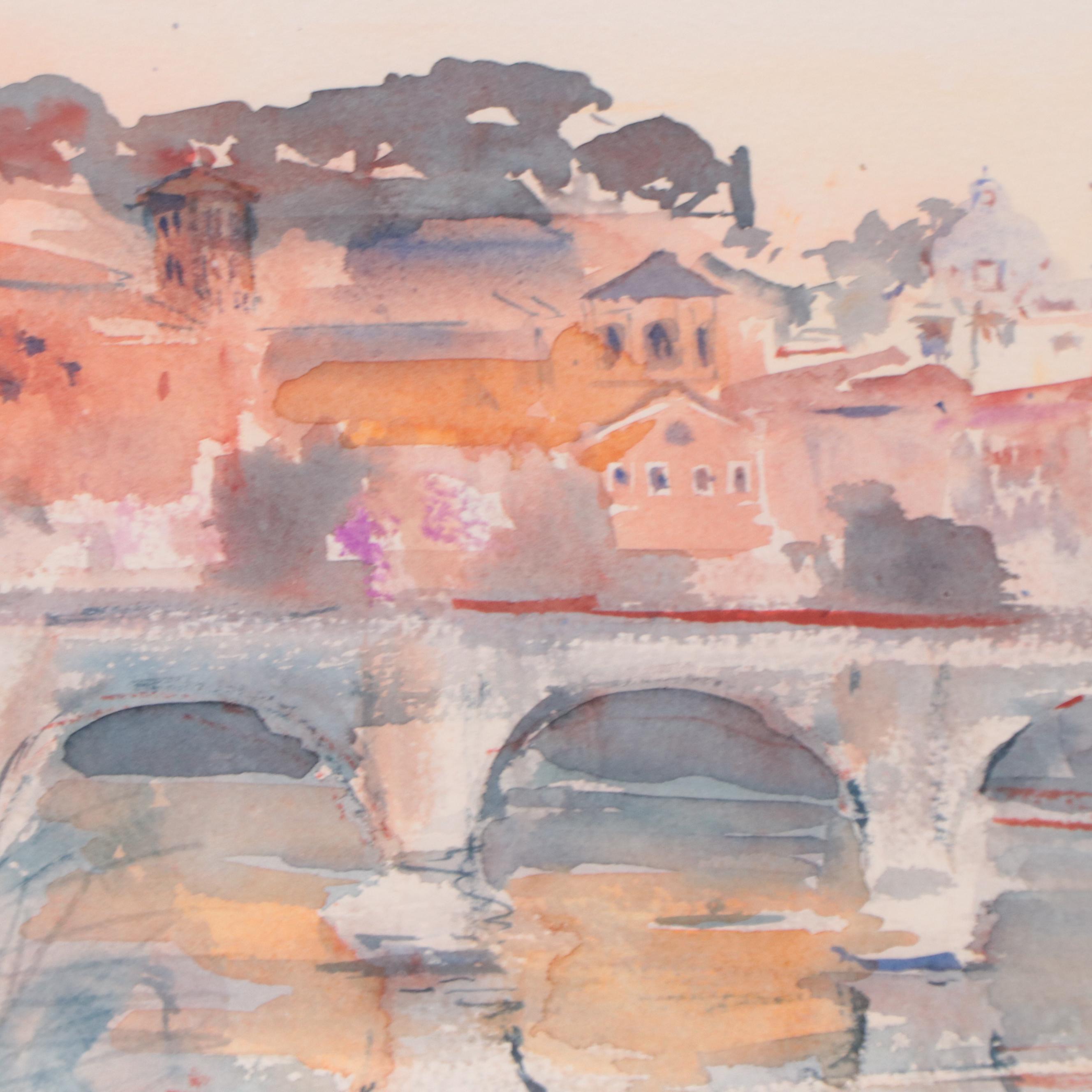 Giovanni Sacchetti Watercolor Painting "And Above All, St. Peter's," 2004