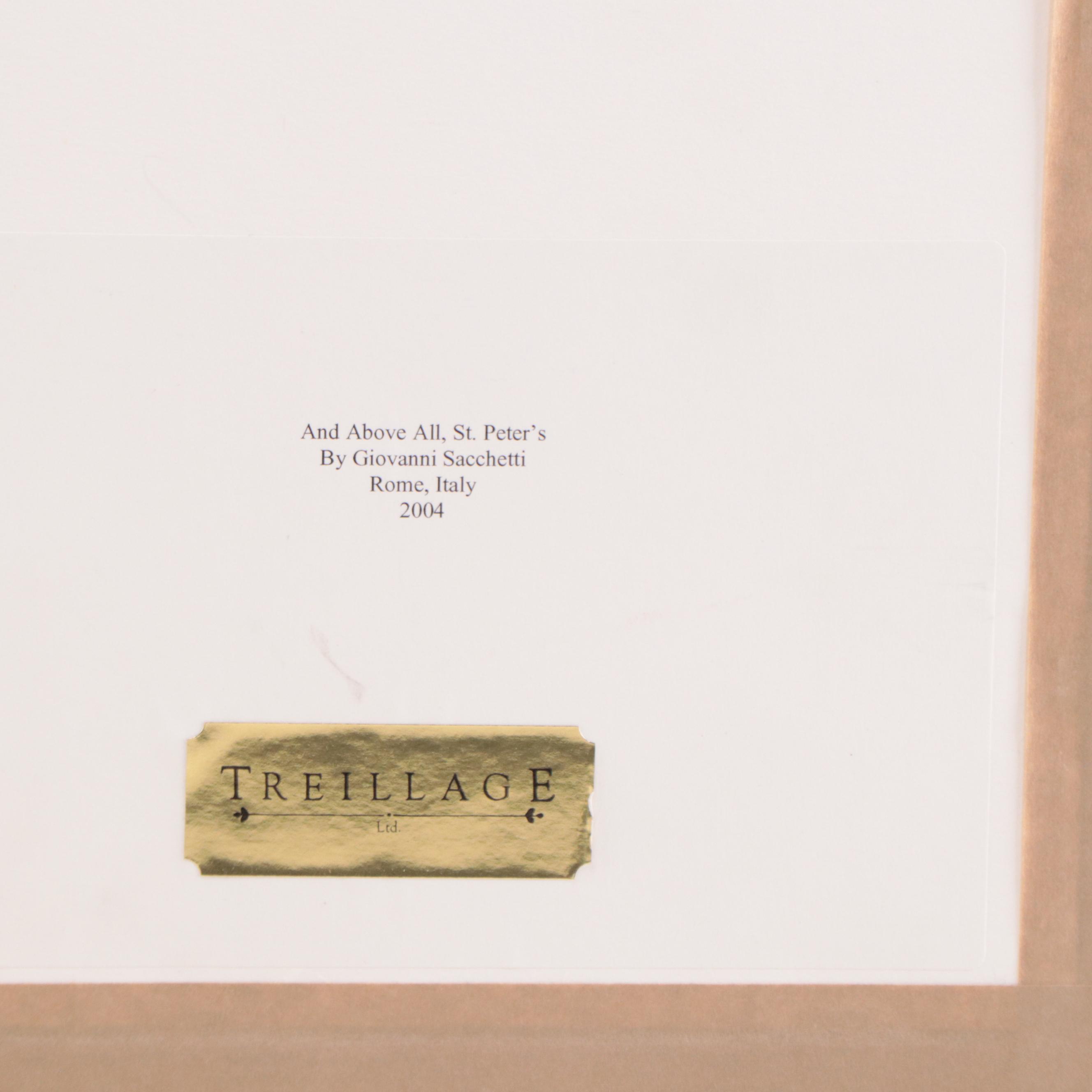 Giovanni Sacchetti Watercolor Painting "And Above All, St. Peter's," 2004