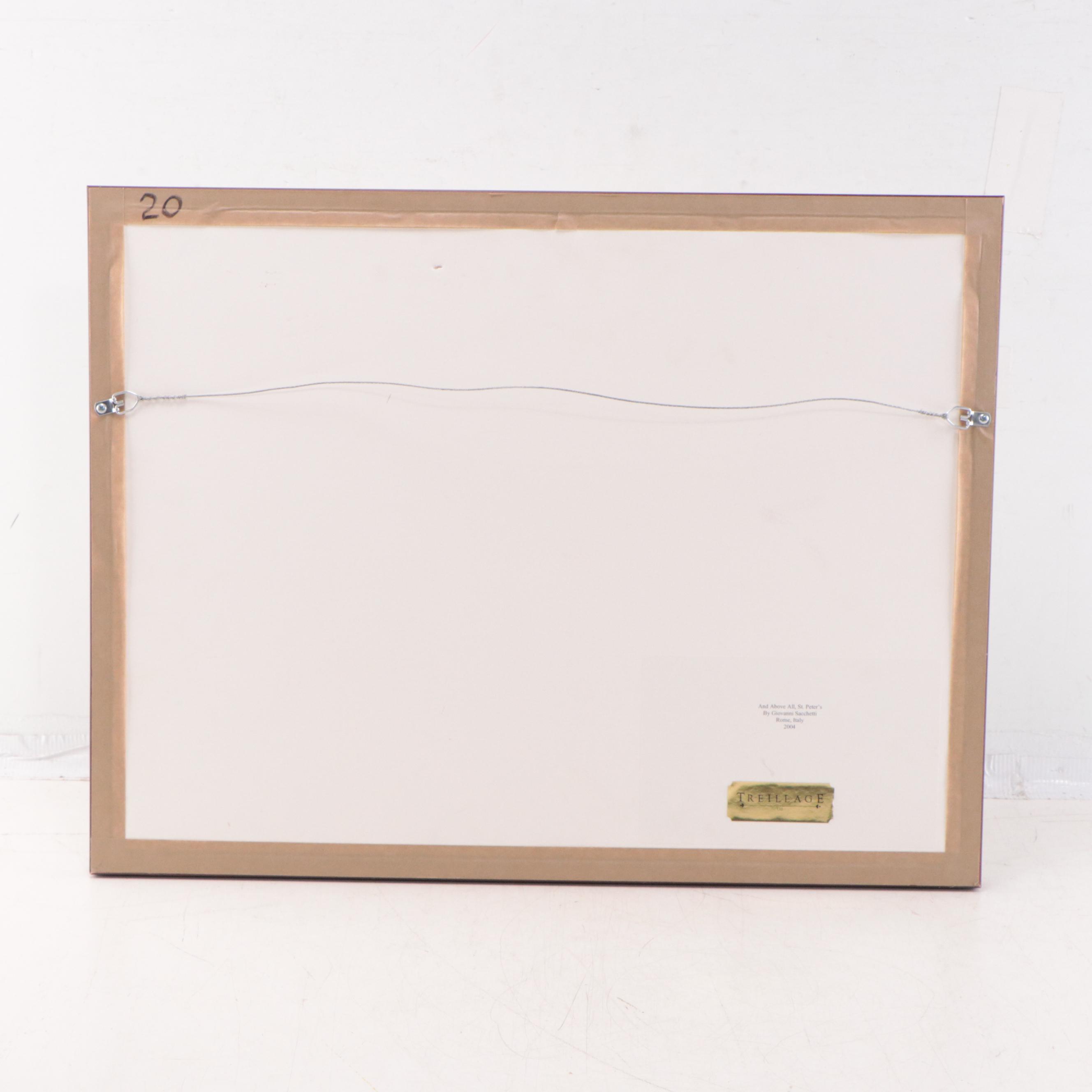 Giovanni Sacchetti Watercolor Painting "And Above All, St. Peter's," 2004