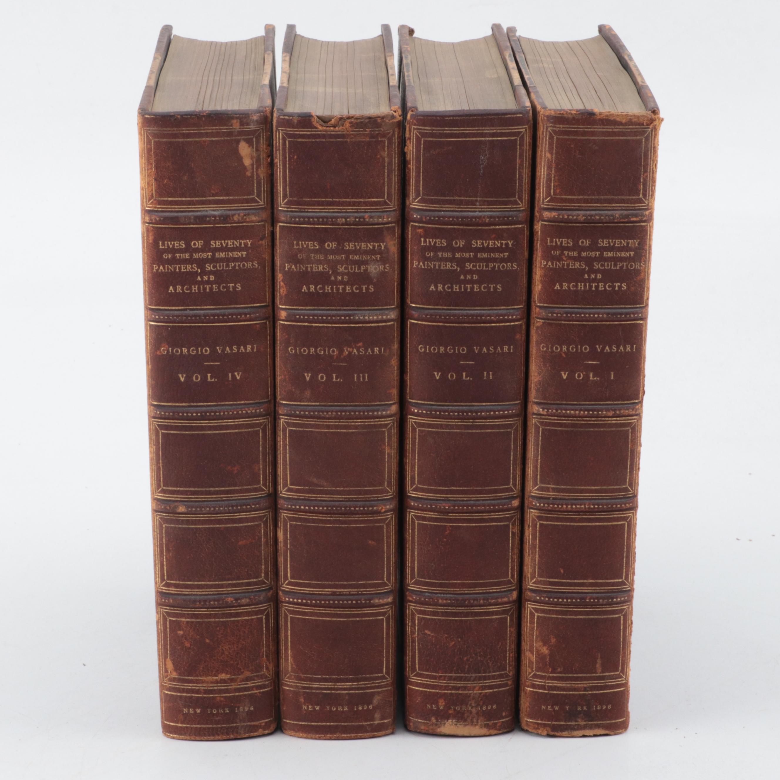 "Lives of Seventy of the Most Eminent Painters" Four-Volume Set, 1896