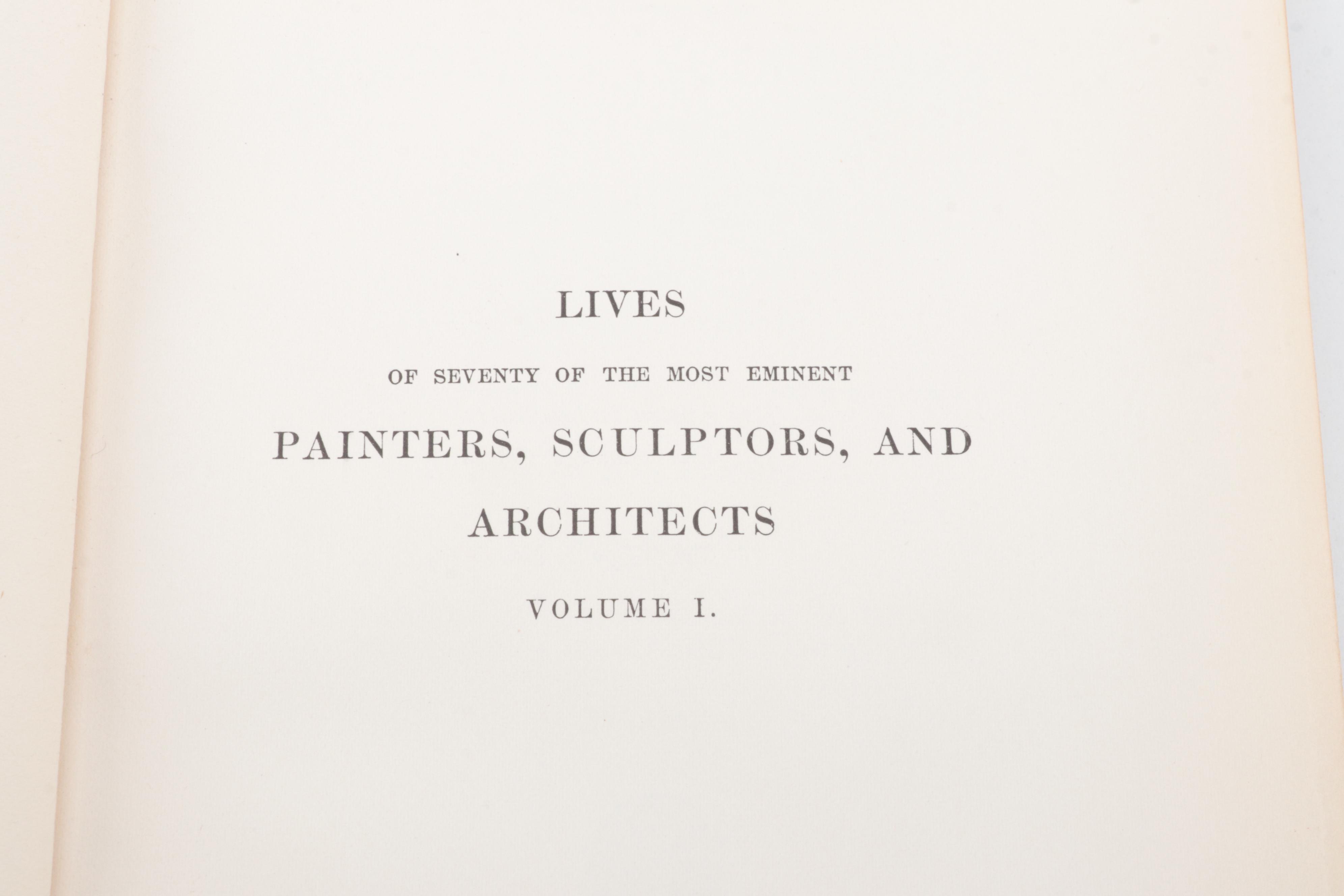 "Lives of Seventy of the Most Eminent Painters" Four-Volume Set, 1896