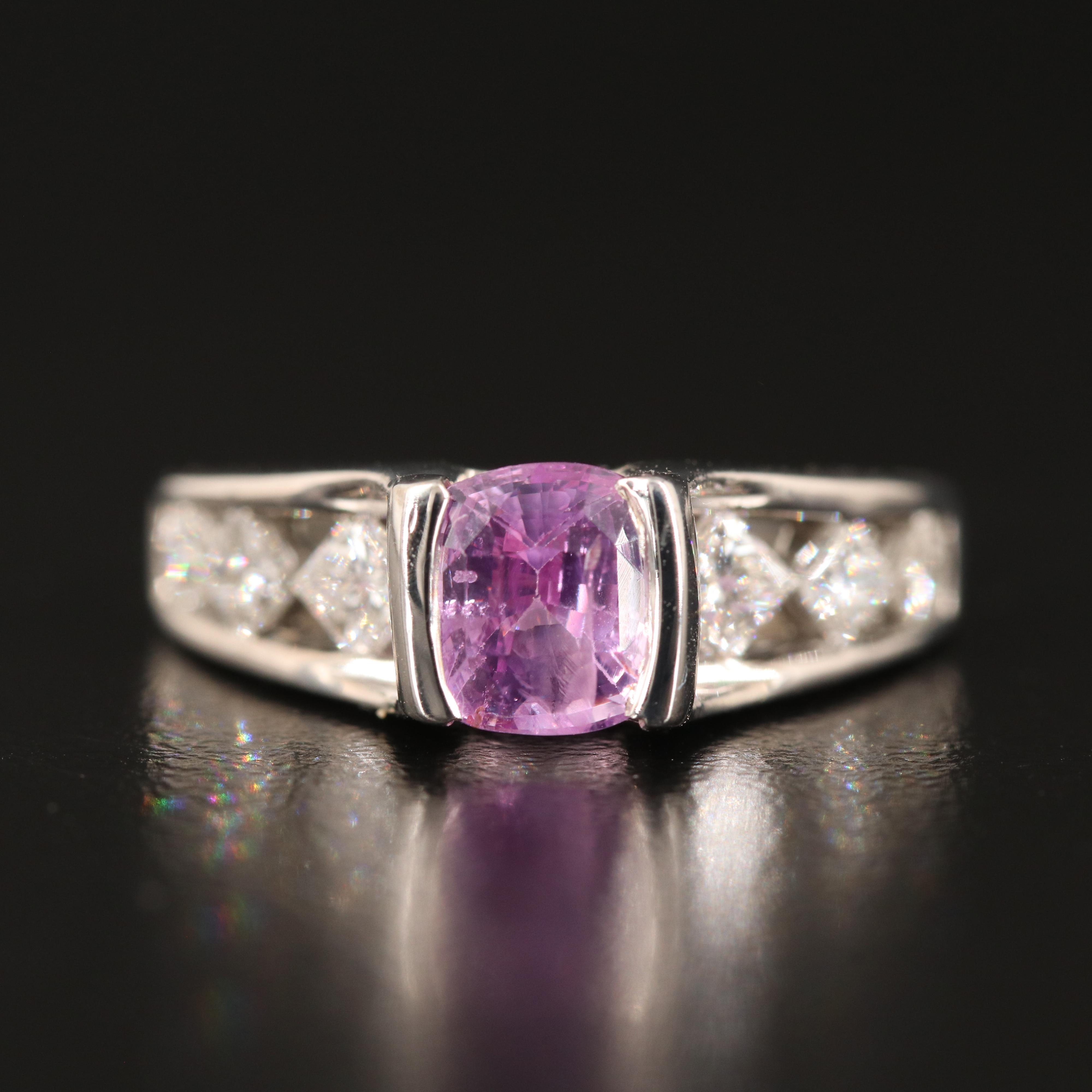 14K 1.71 CT Sapphire and Diamond Ring