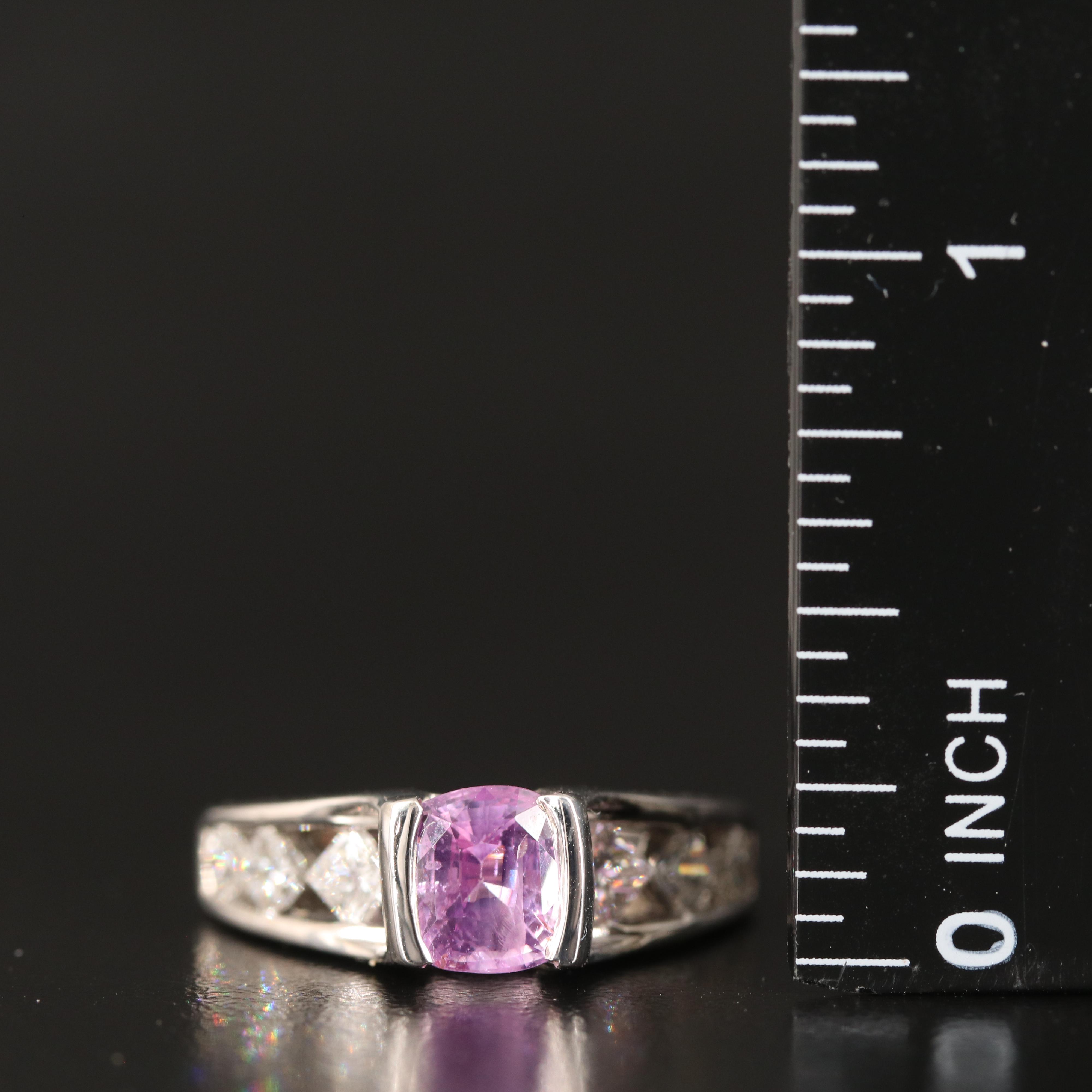 14K 1.71 CT Sapphire and Diamond Ring