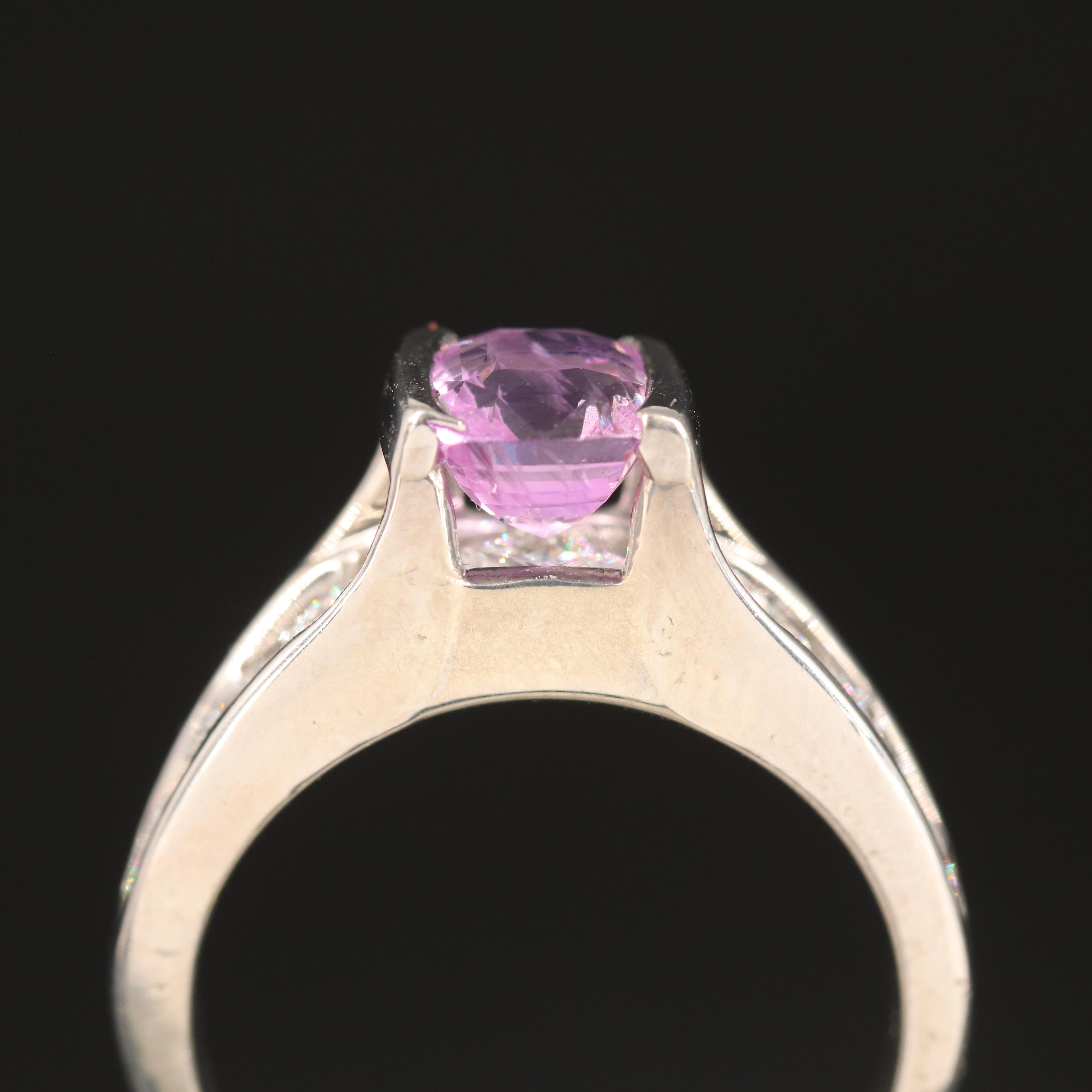 14K 1.71 CT Sapphire and Diamond Ring