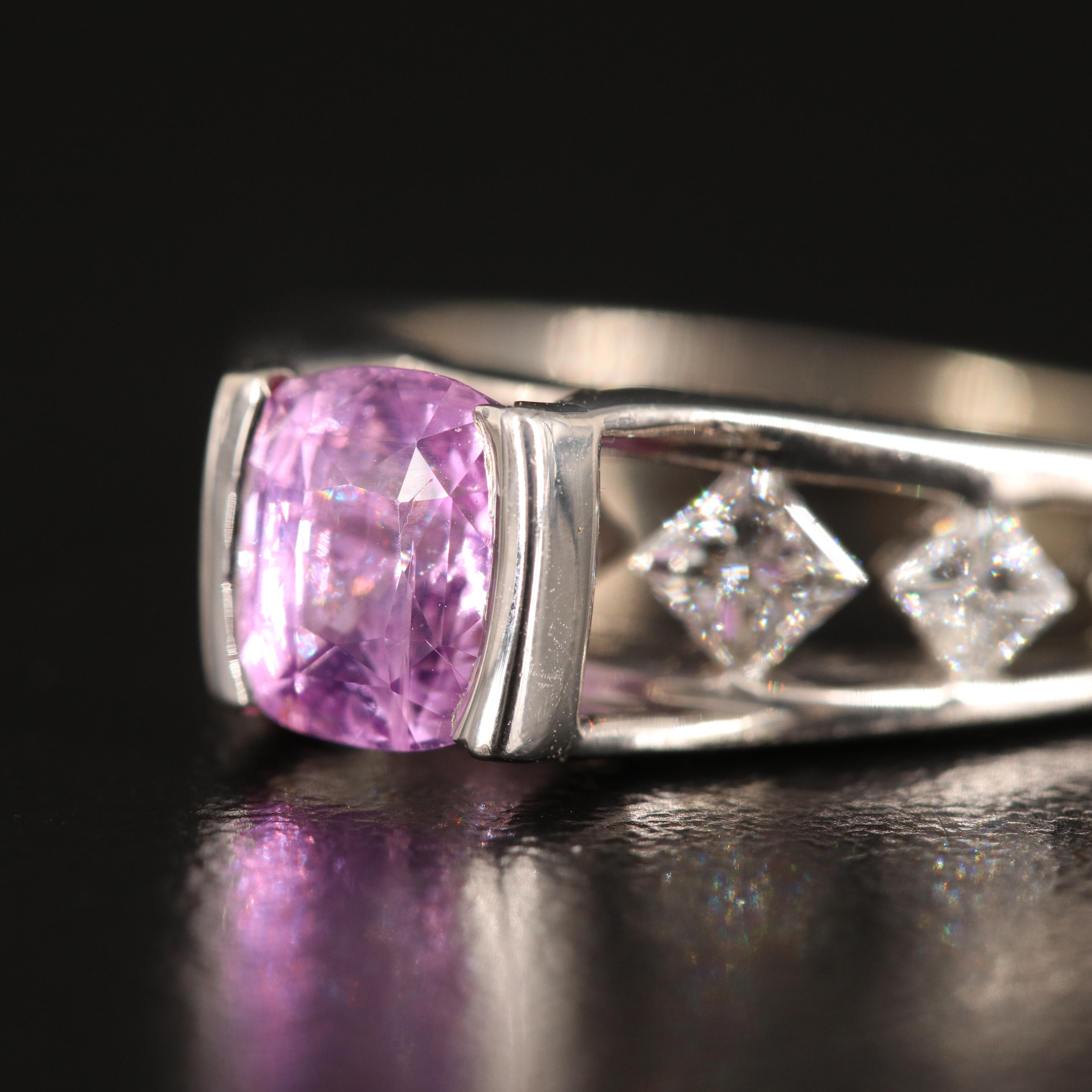 14K 1.71 CT Sapphire and Diamond Ring