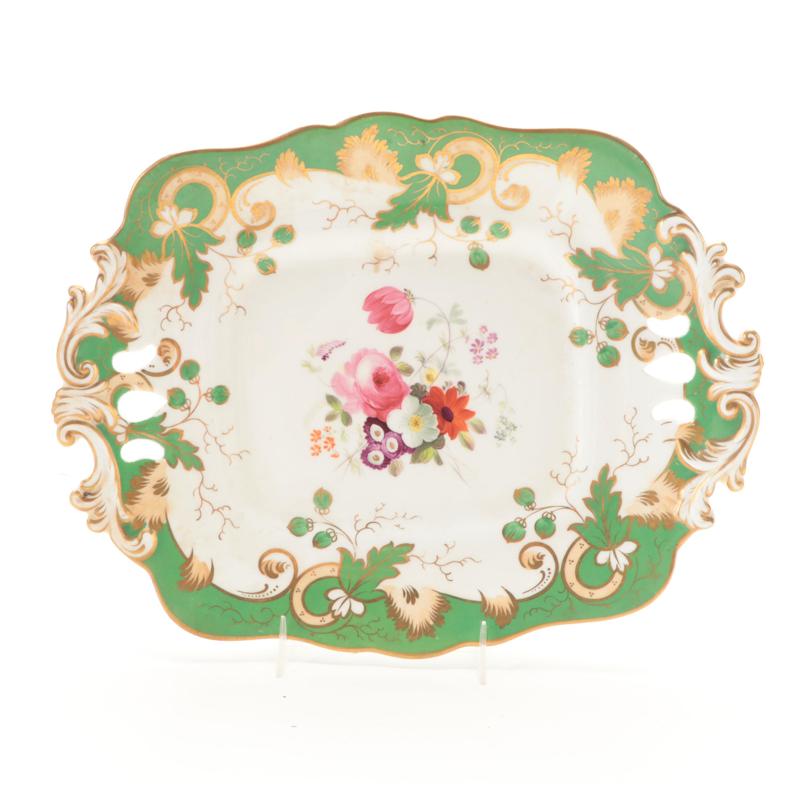 Group of English Porcelain with Mintons "Seaweed," J. Green G Sons, 19th Century