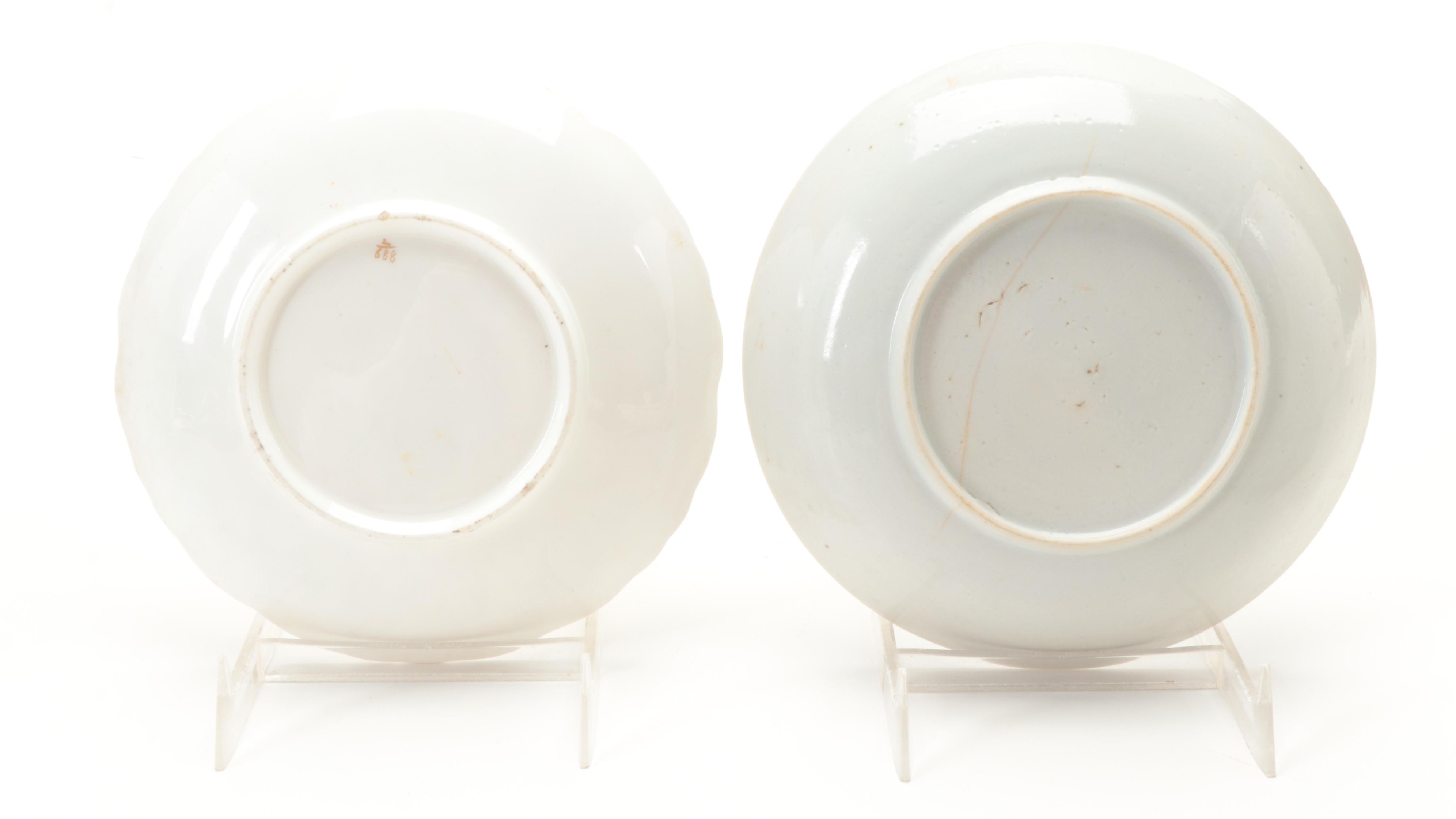 Group of English Porcelain with Mintons "Seaweed," J. Green G Sons, 19th Century