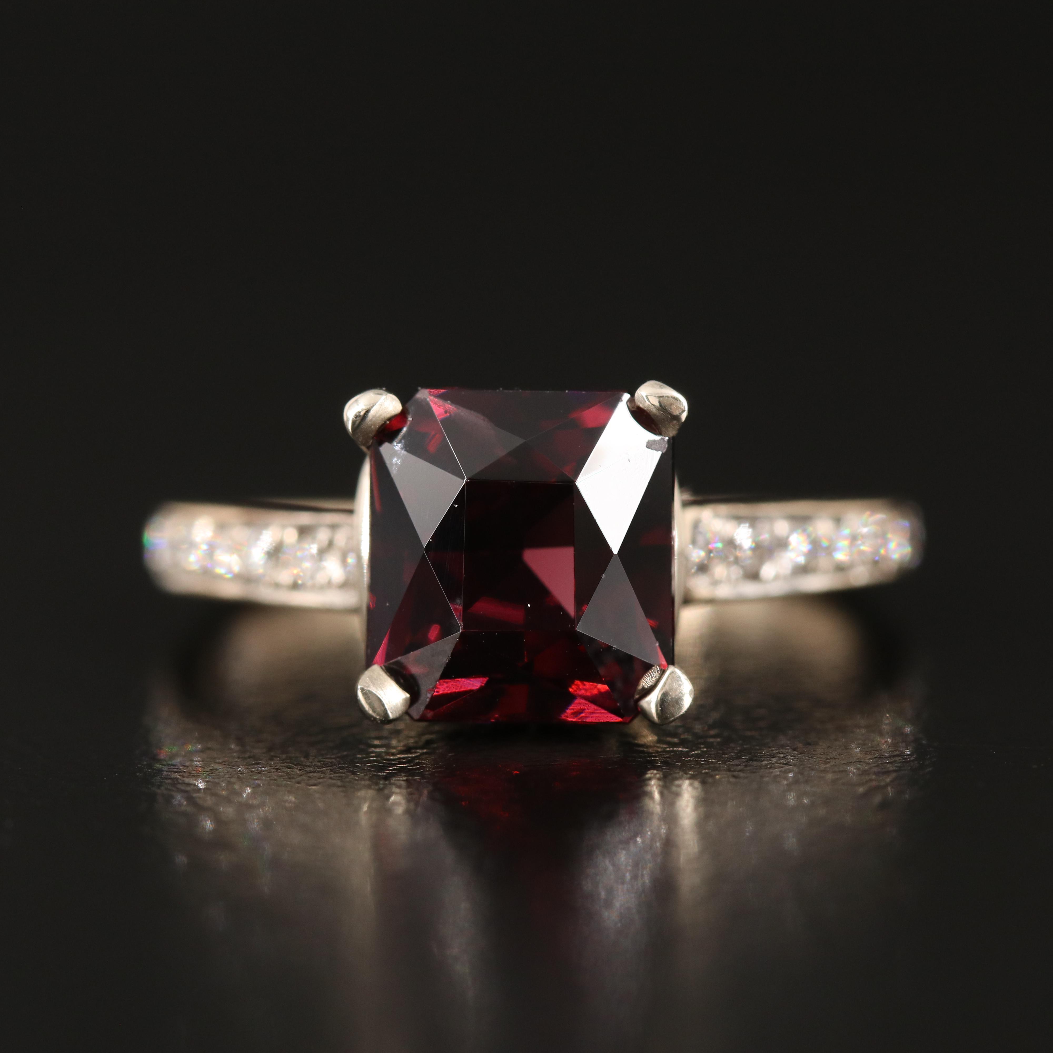 14K Spinel and Diamond Ring