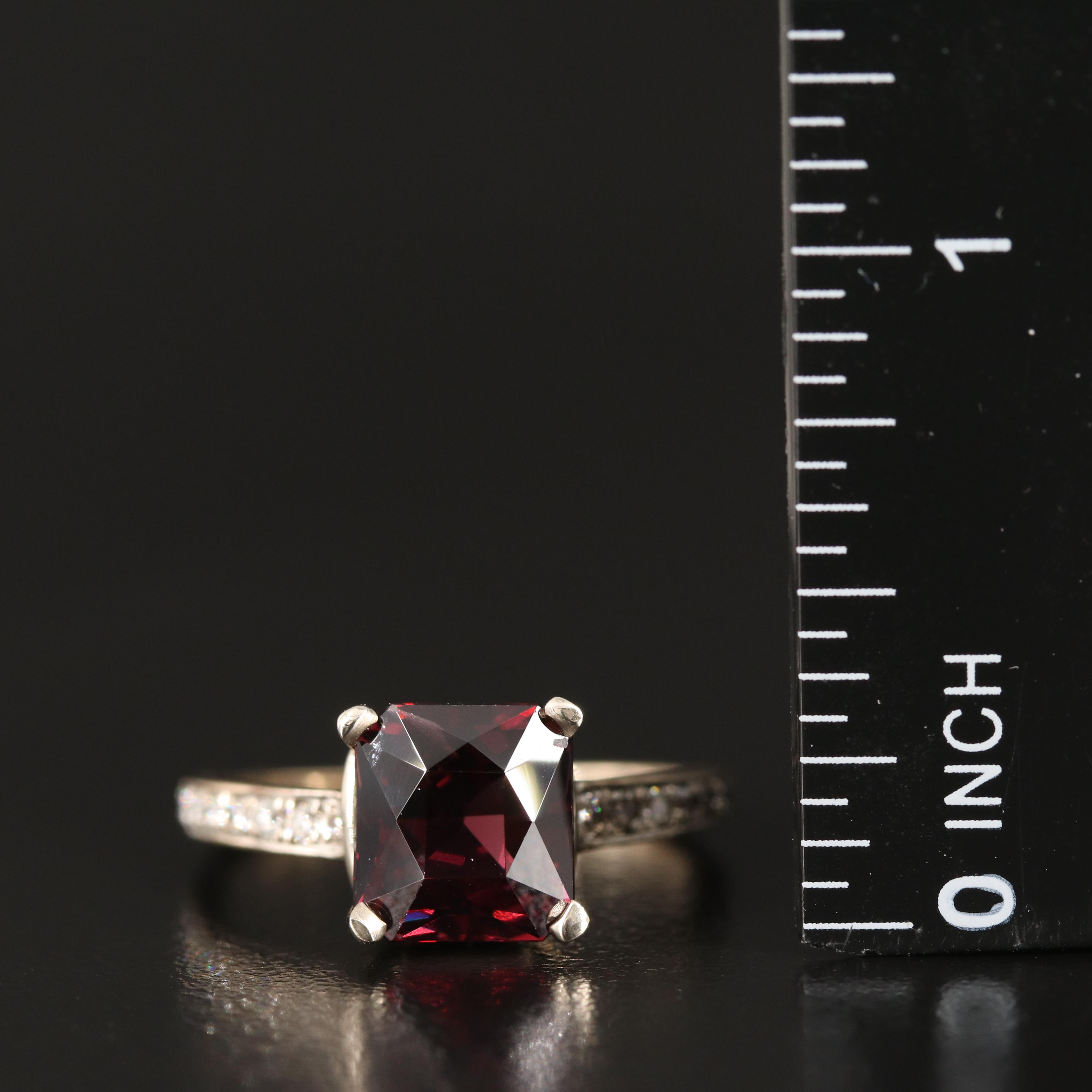 14K Spinel and Diamond Ring