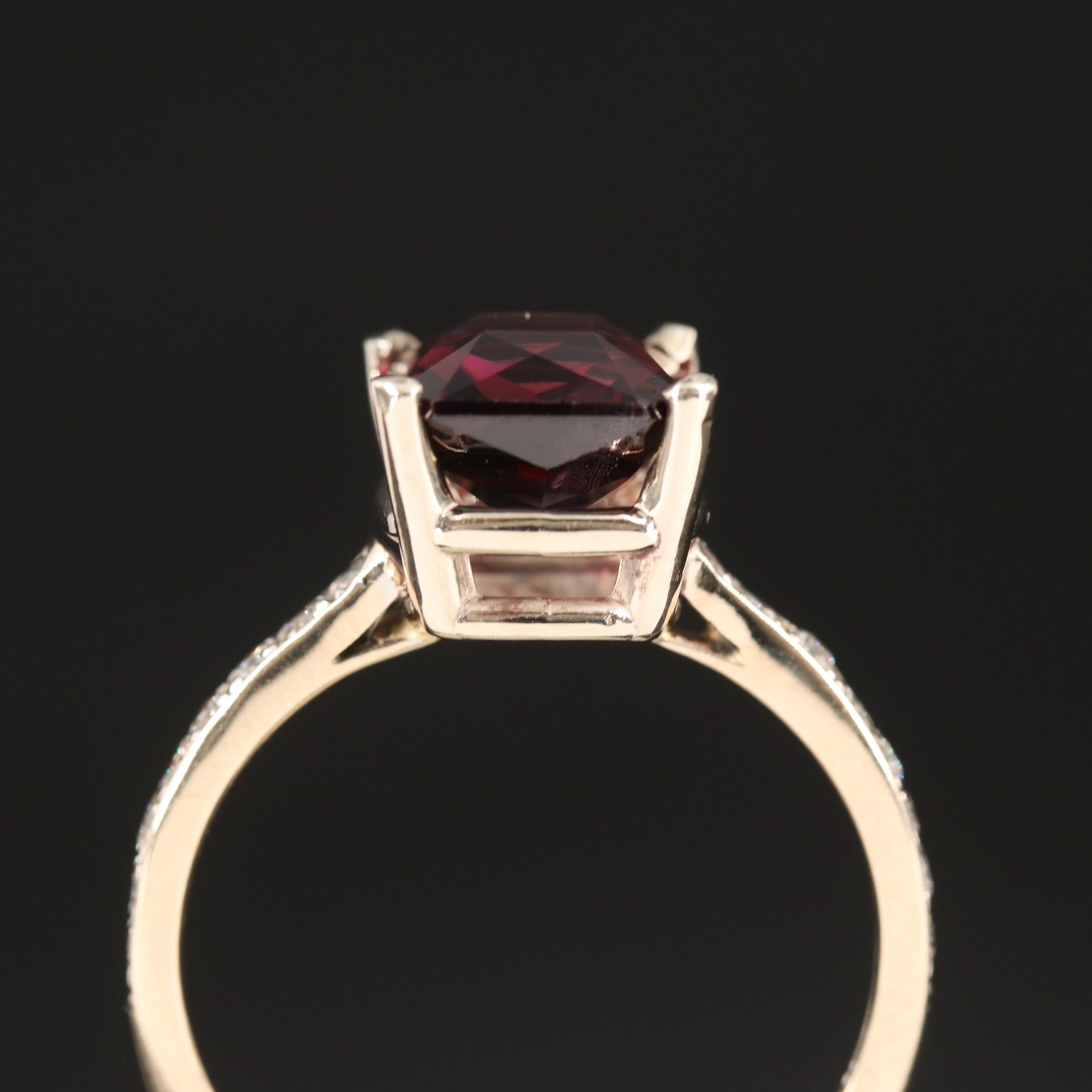 14K Spinel and Diamond Ring
