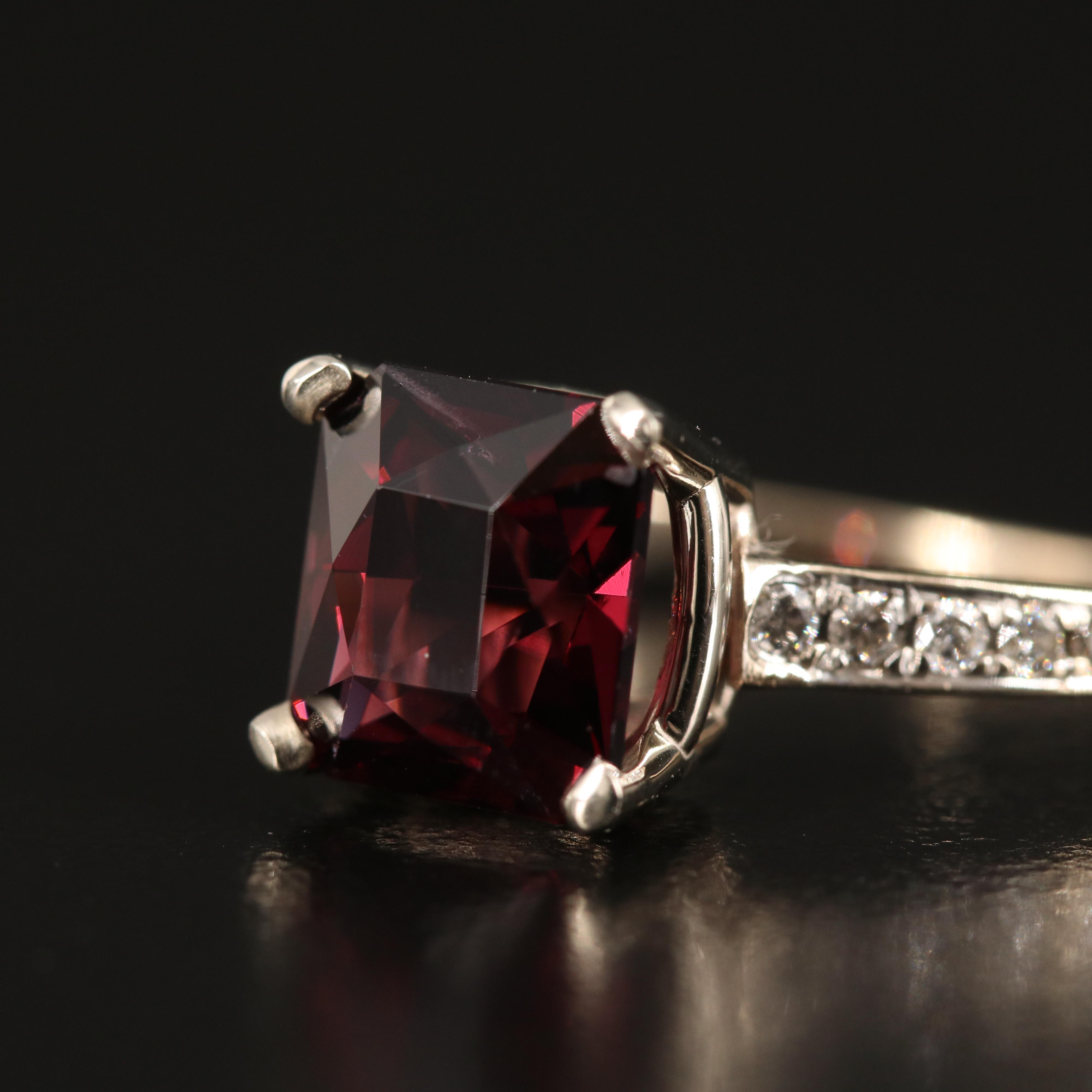 14K Spinel and Diamond Ring