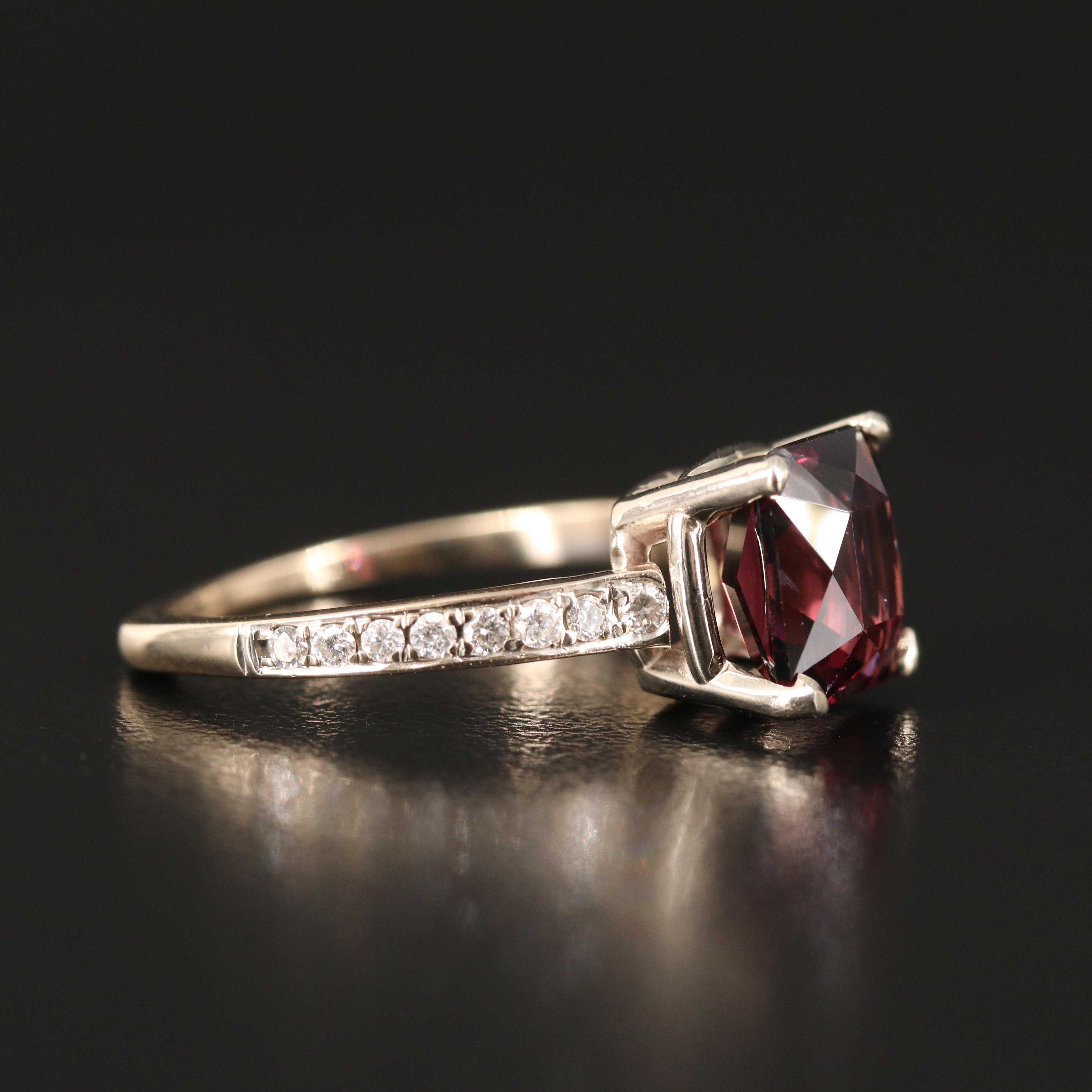 14K Spinel and Diamond Ring
