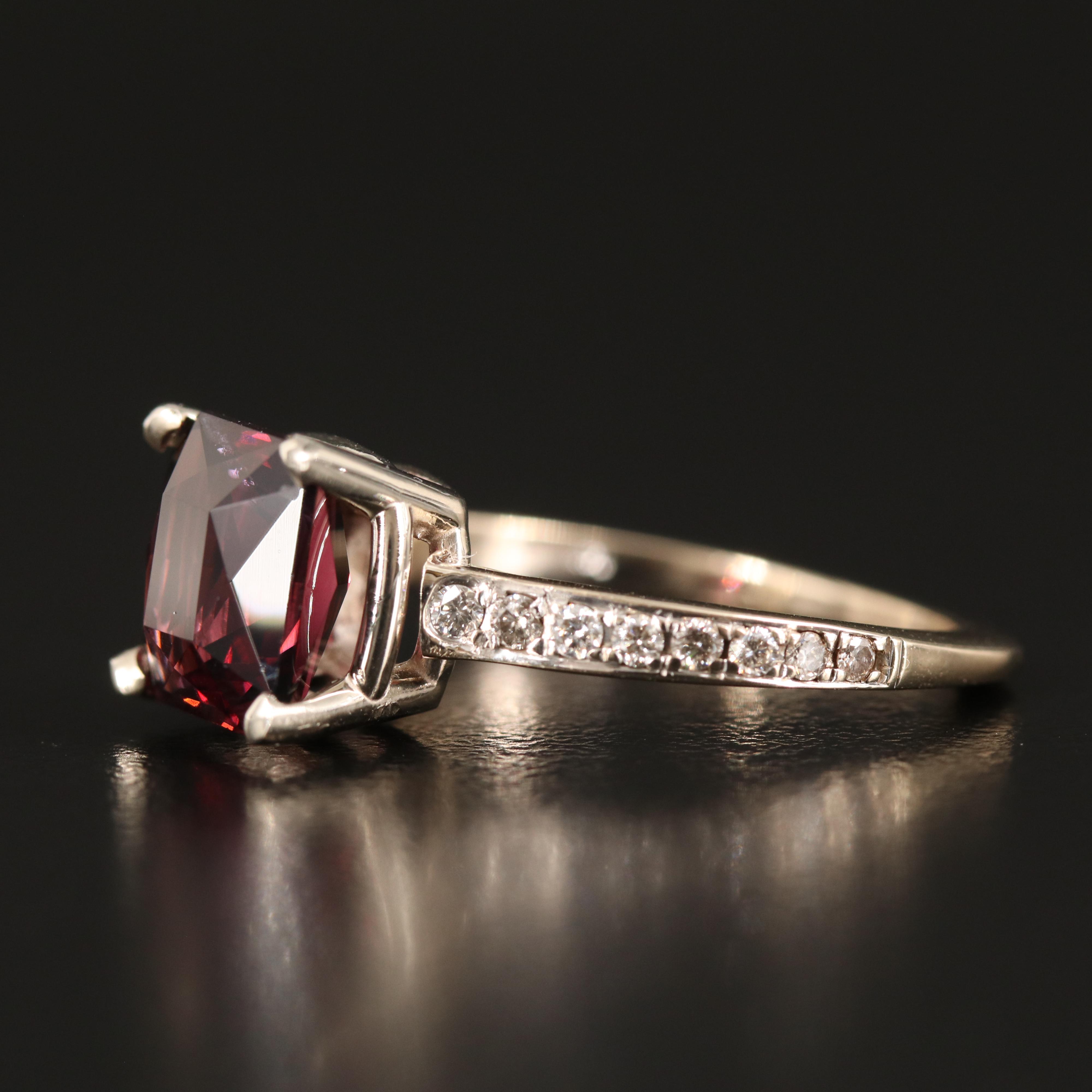 14K Spinel and Diamond Ring