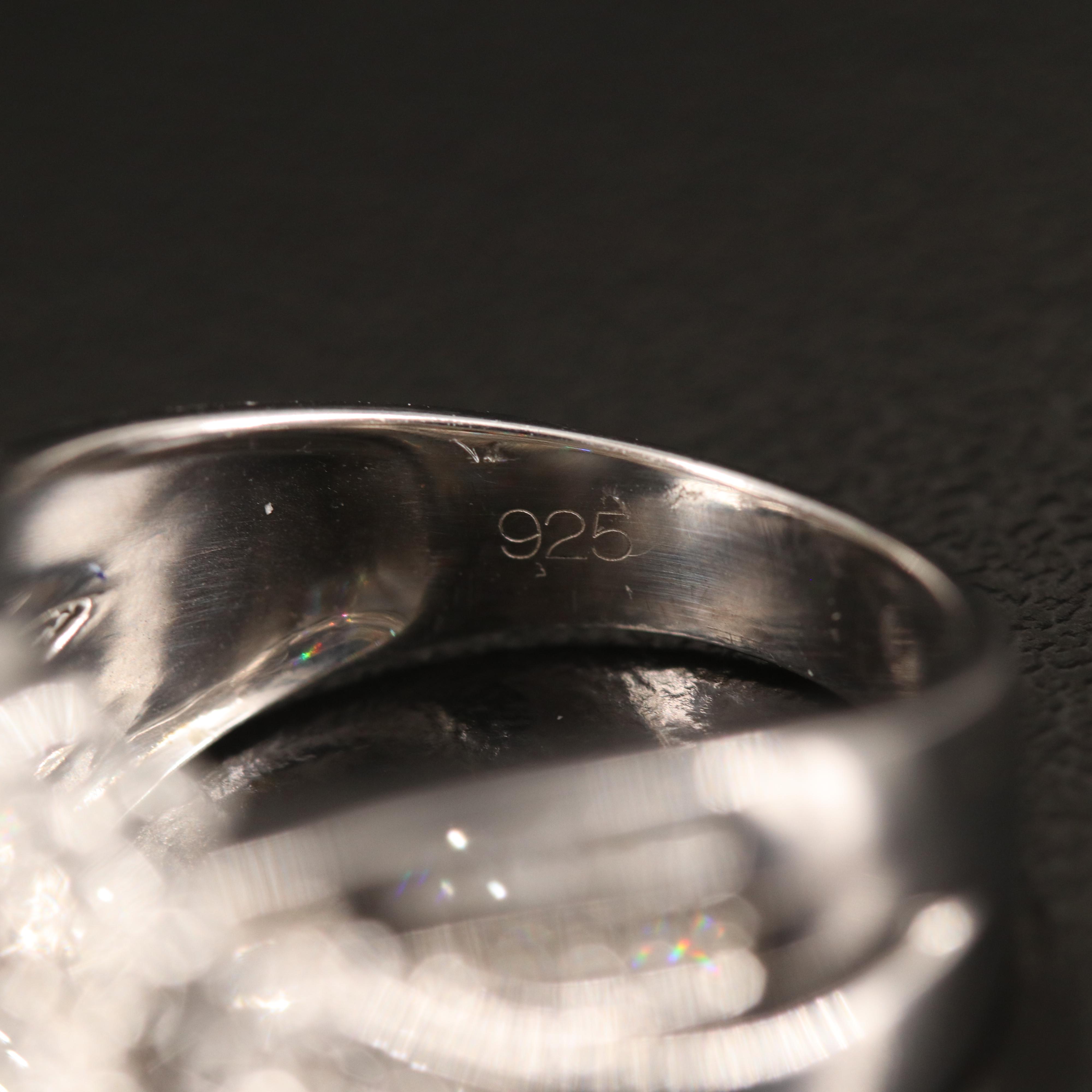 Sterling Diamond Crossover Ring