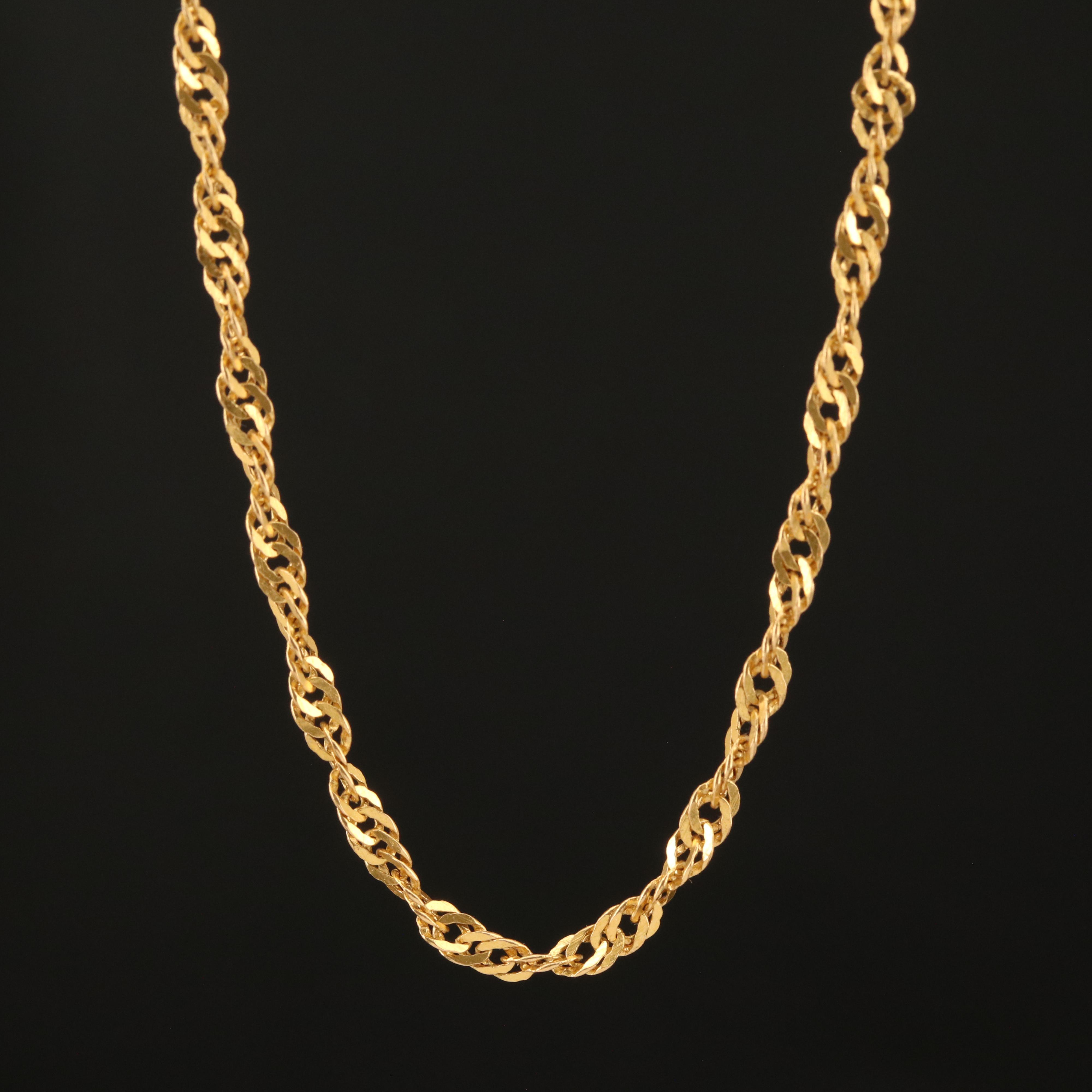 20K Singapore Chain Necklace