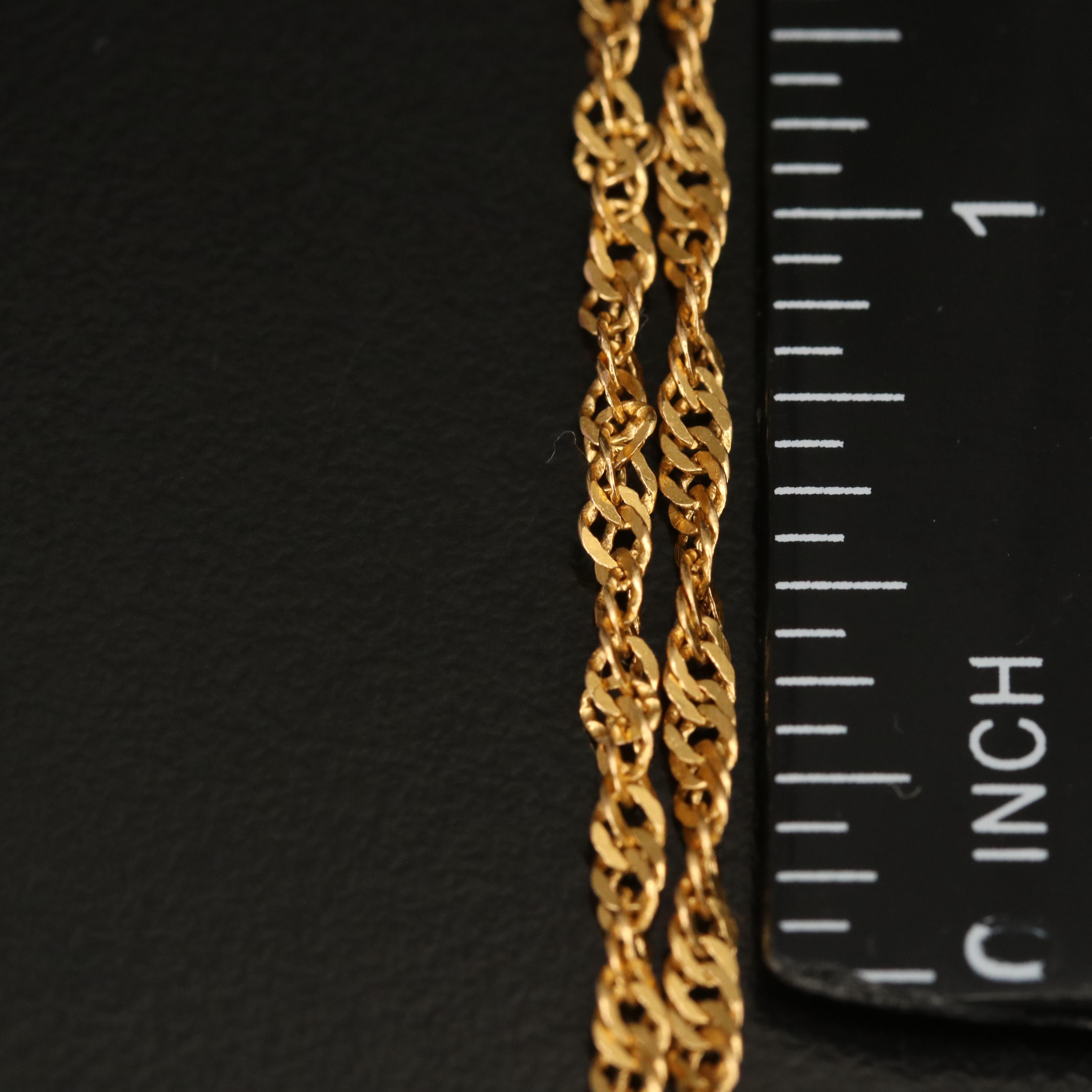 20K Singapore Chain Necklace