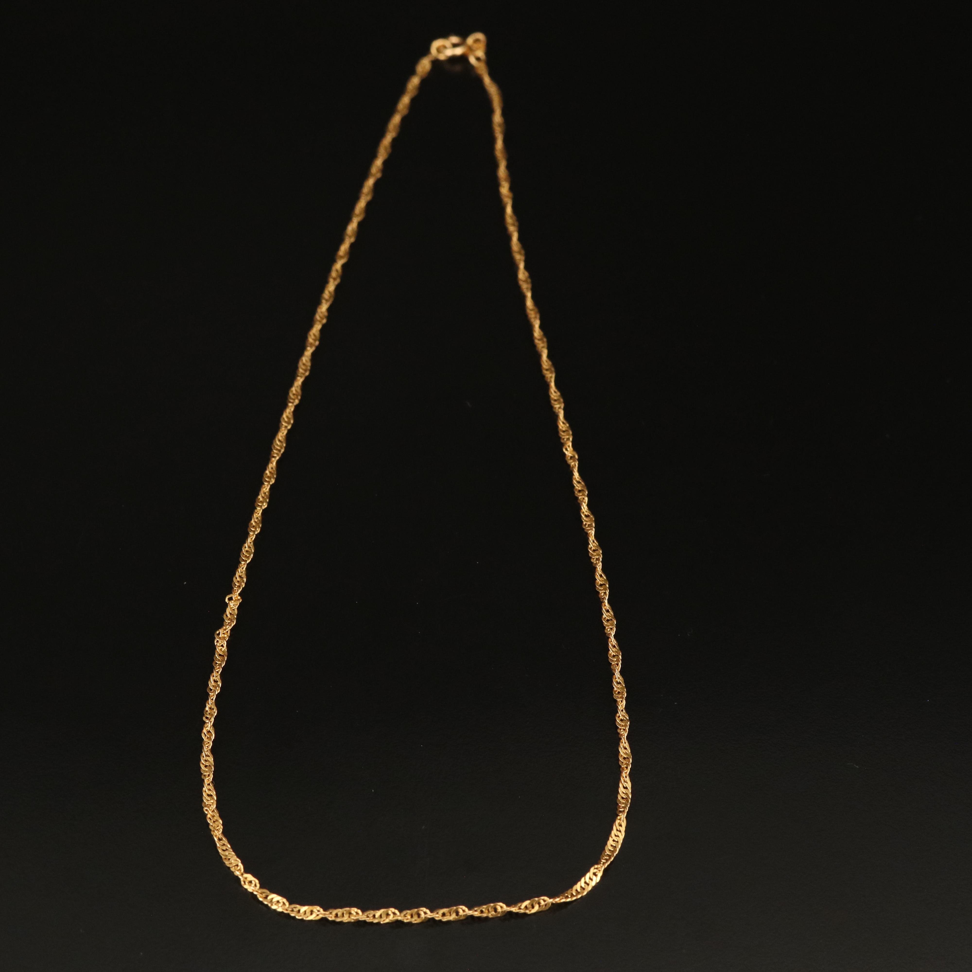 20K Singapore Chain Necklace