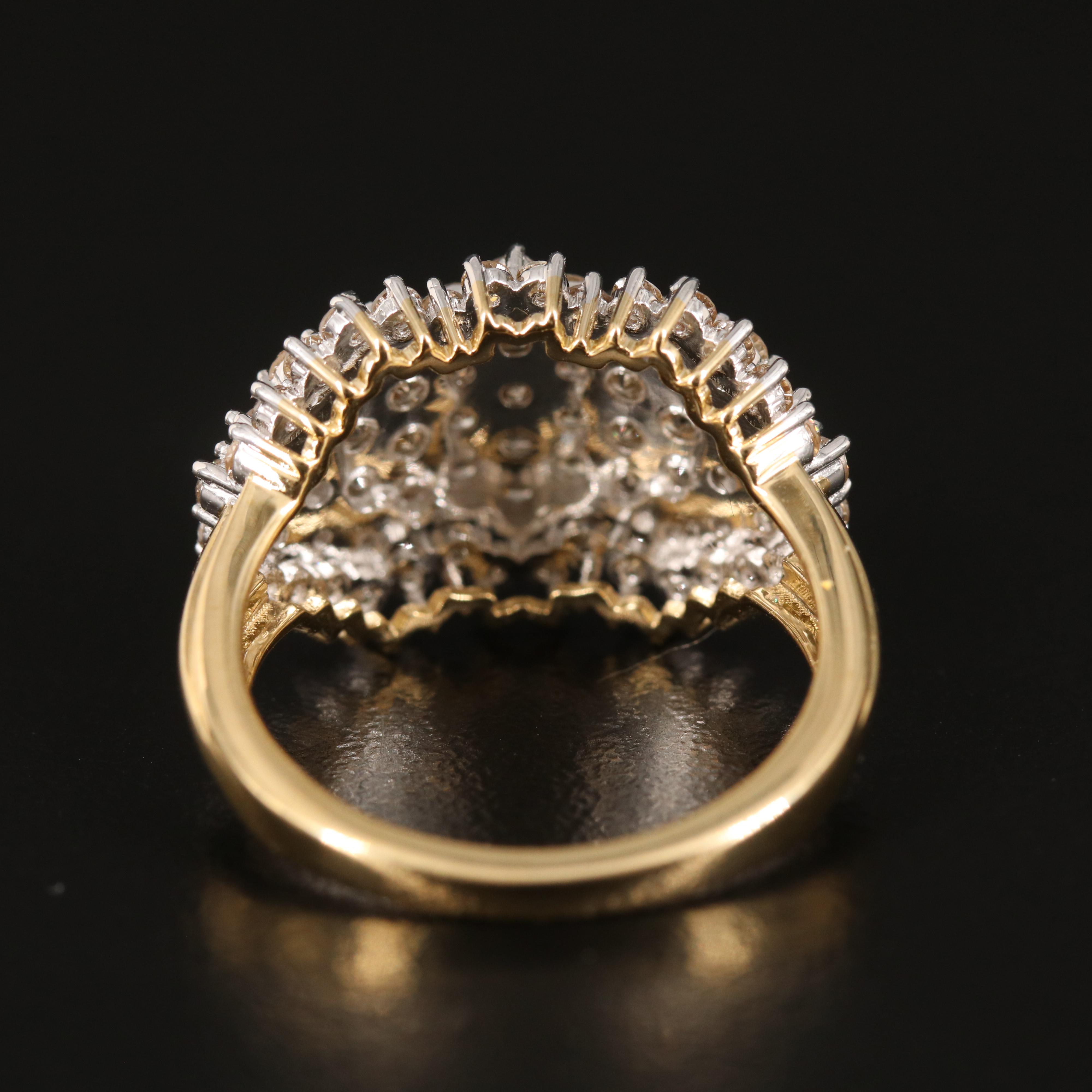 Sterling 2.04 CTW Diamond Cluster Ring
