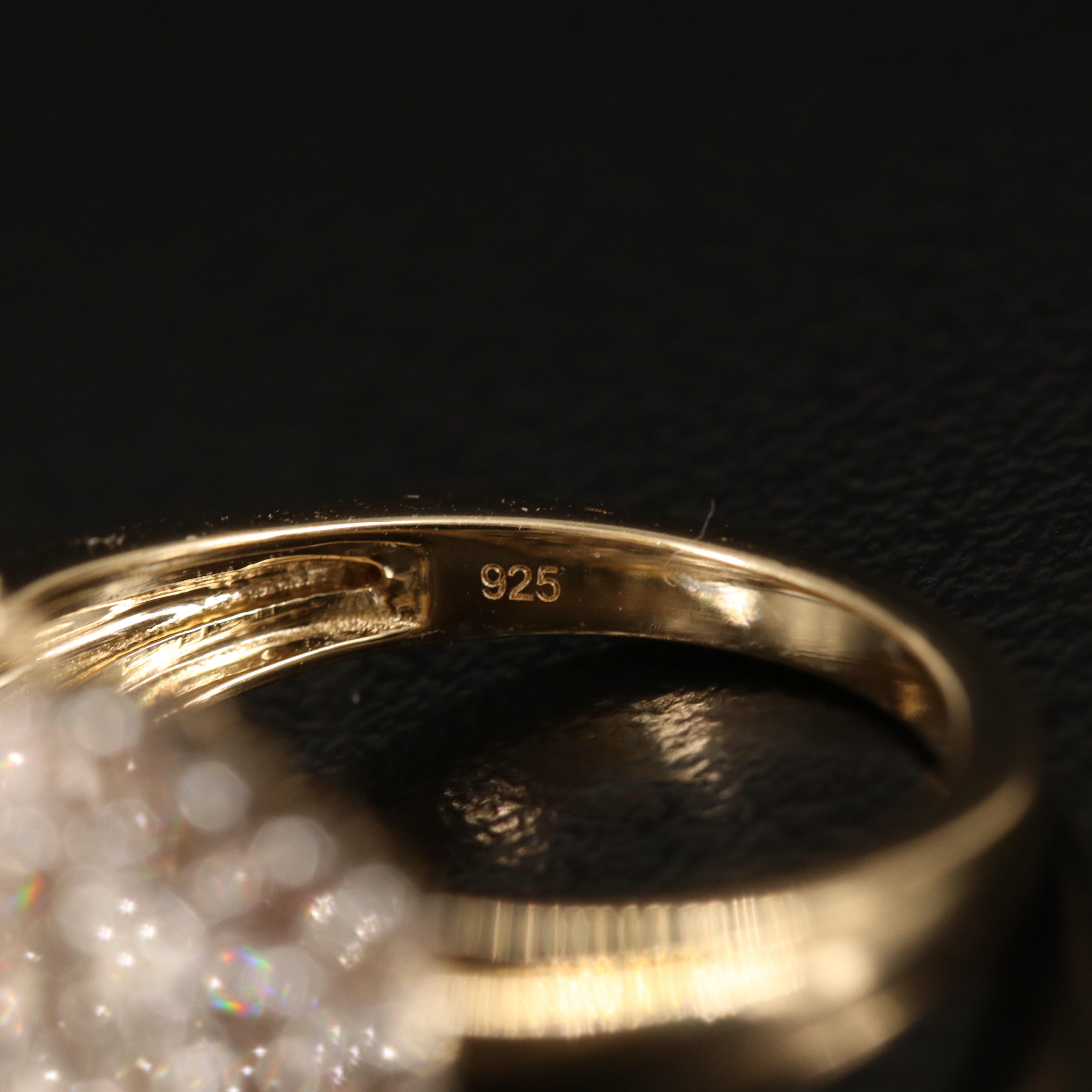 Sterling 2.04 CTW Diamond Cluster Ring