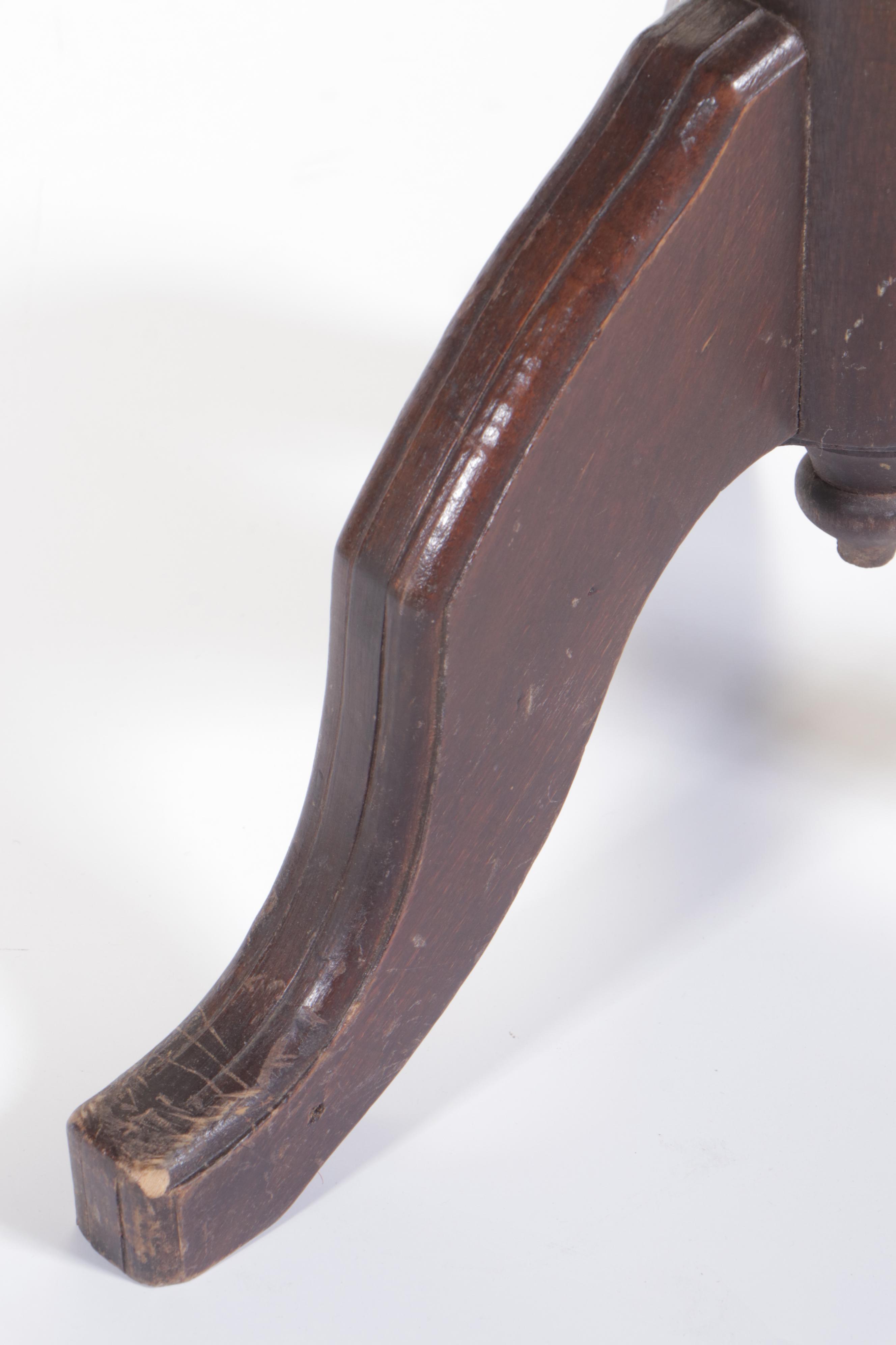 Victorian Walnut Revolving Piano Stool, Late 19th Century