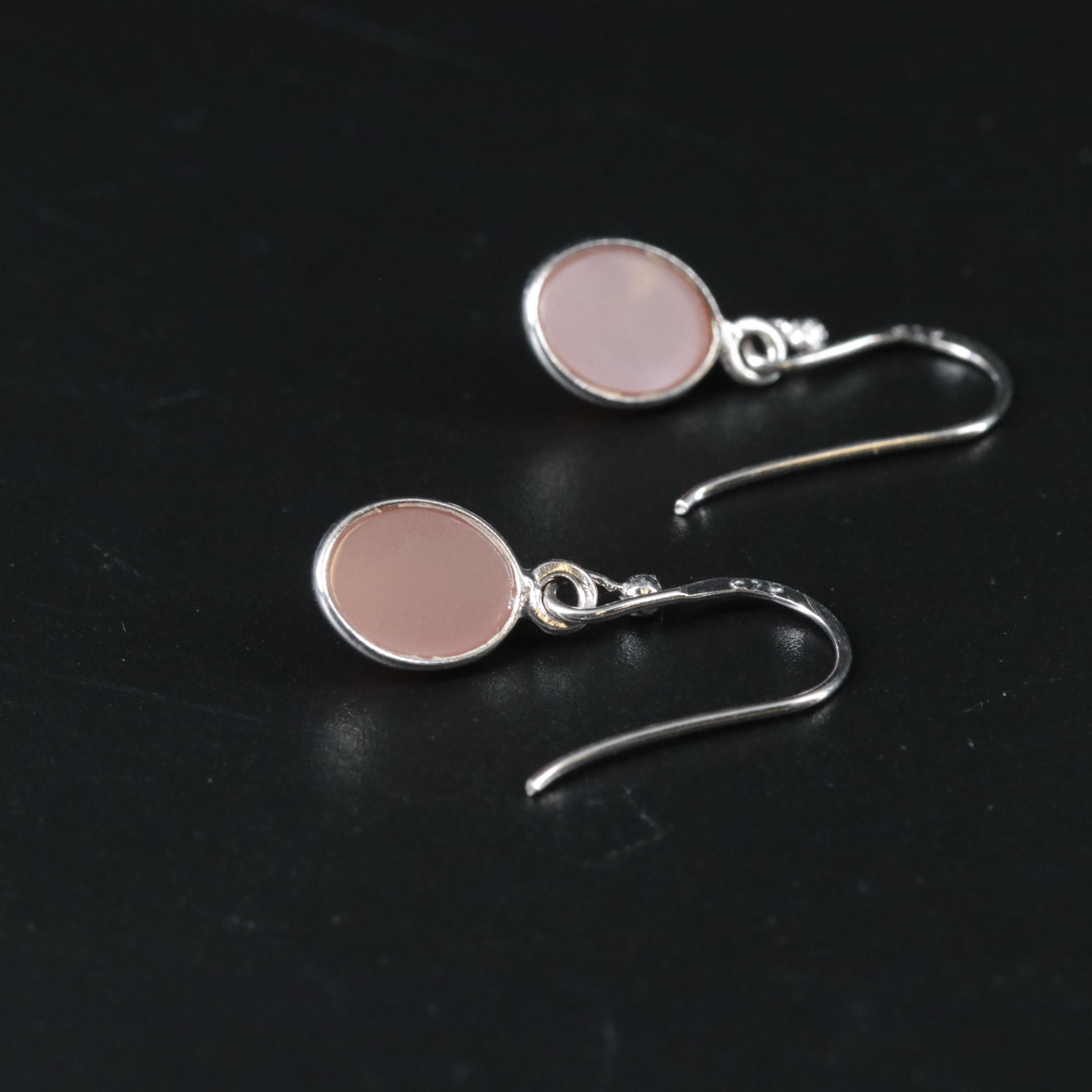 Sterling Moonstone Dangle Earrings