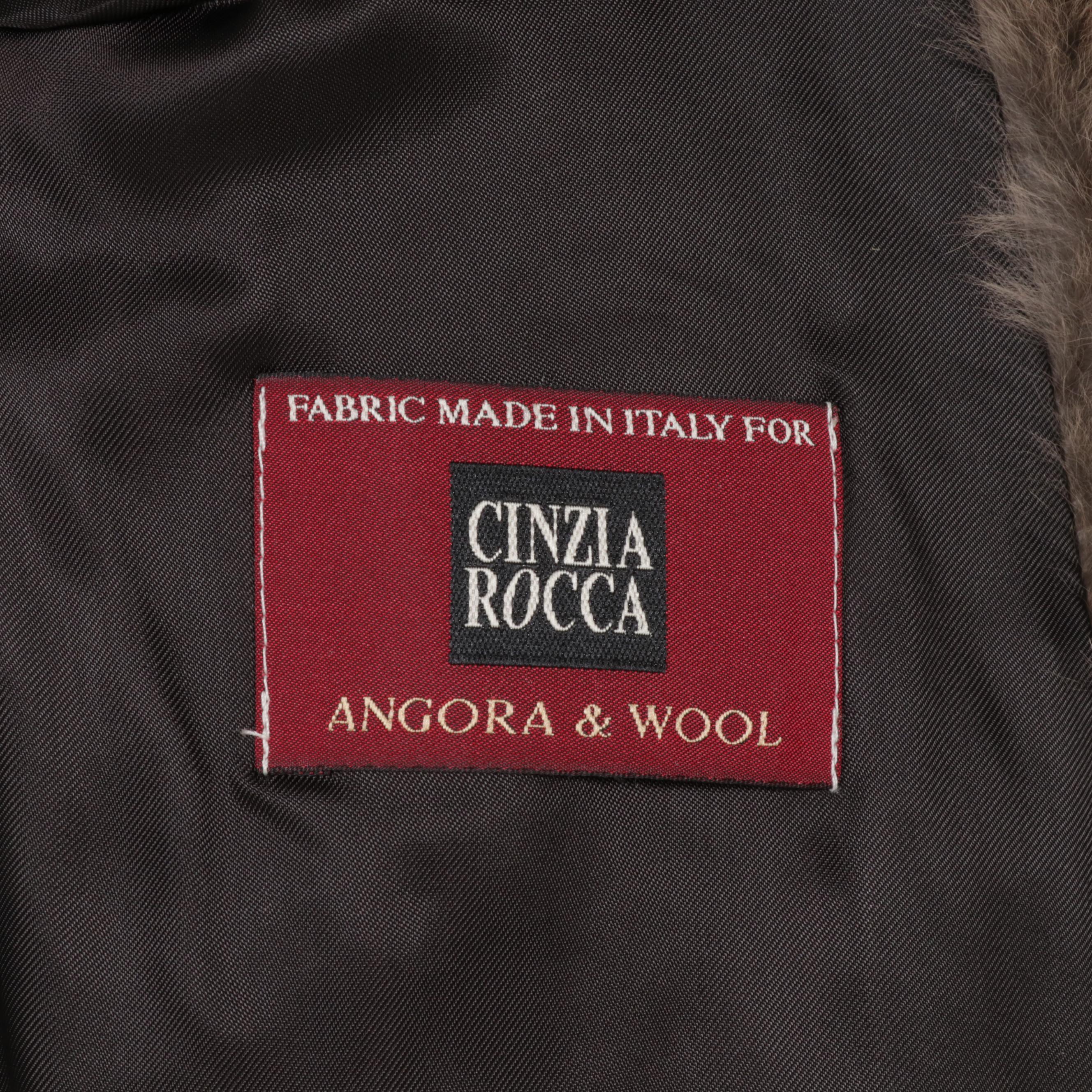 Cinzia Rocca Angora and Wool Jacket with Rabbit Fur Trim
