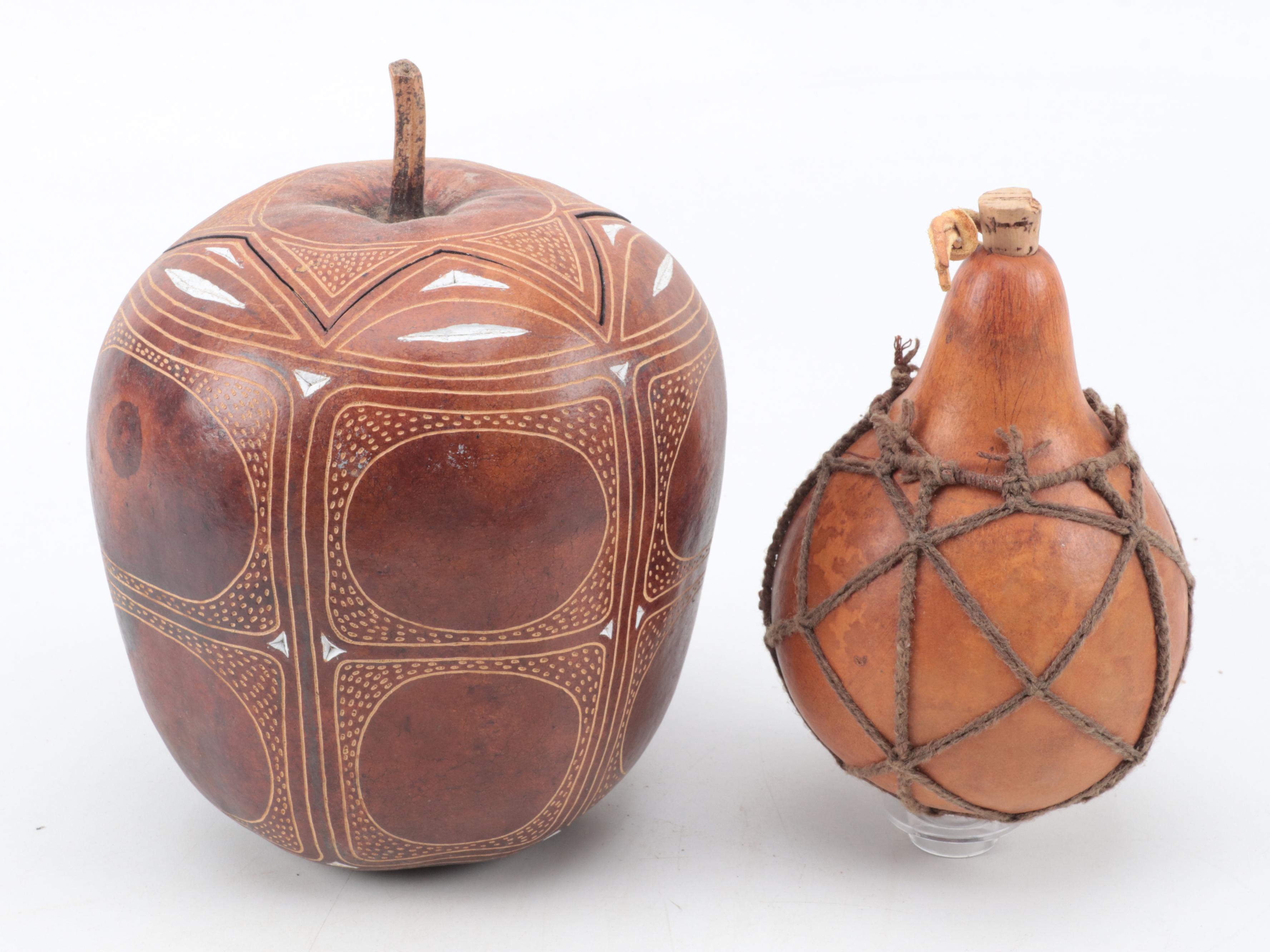 Oxford Gourd Ensemble with Larry Sherman Gourd and Spalted-Maple Bowl