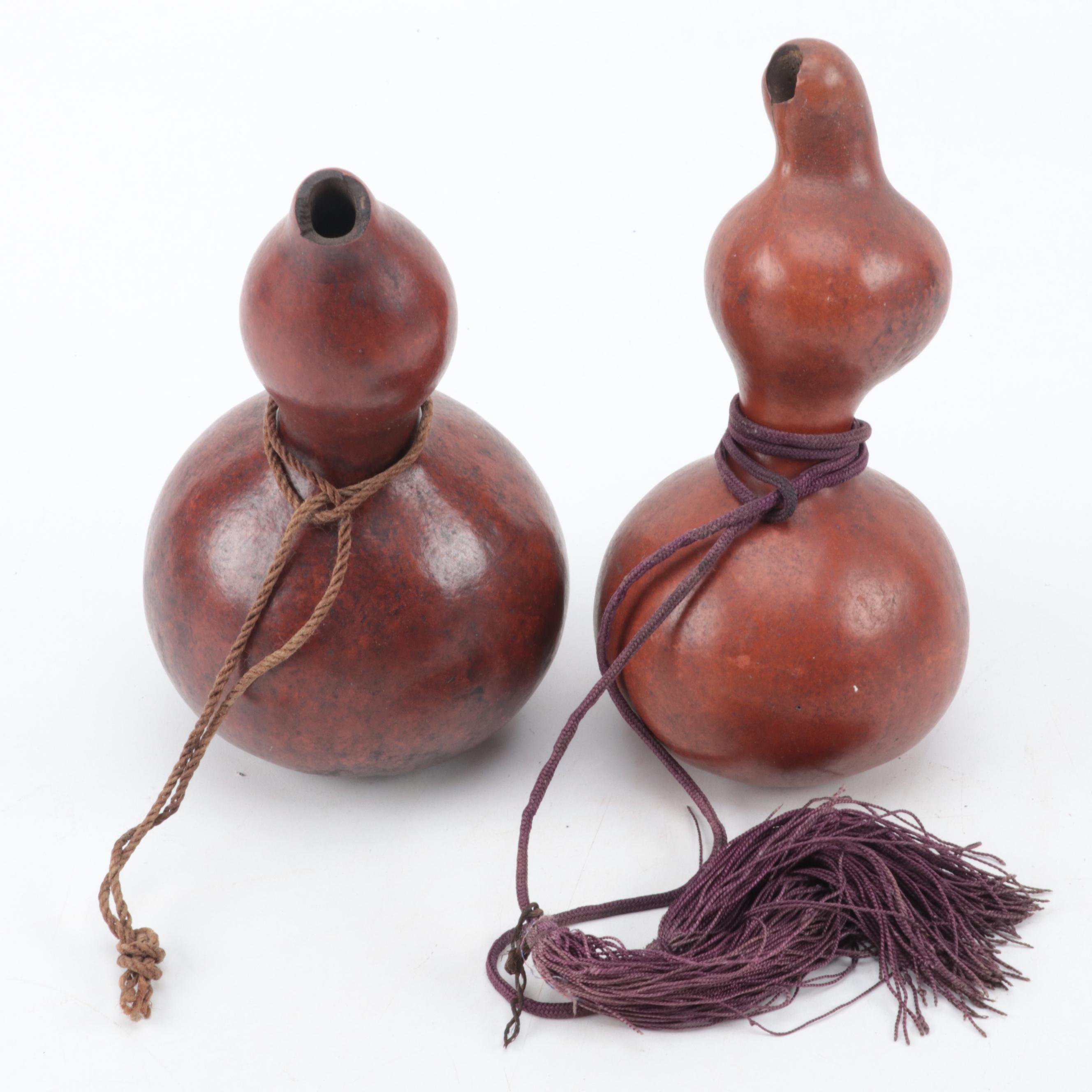 Oxford Gourd Ensemble with Larry Sherman Gourd and Spalted-Maple Bowl