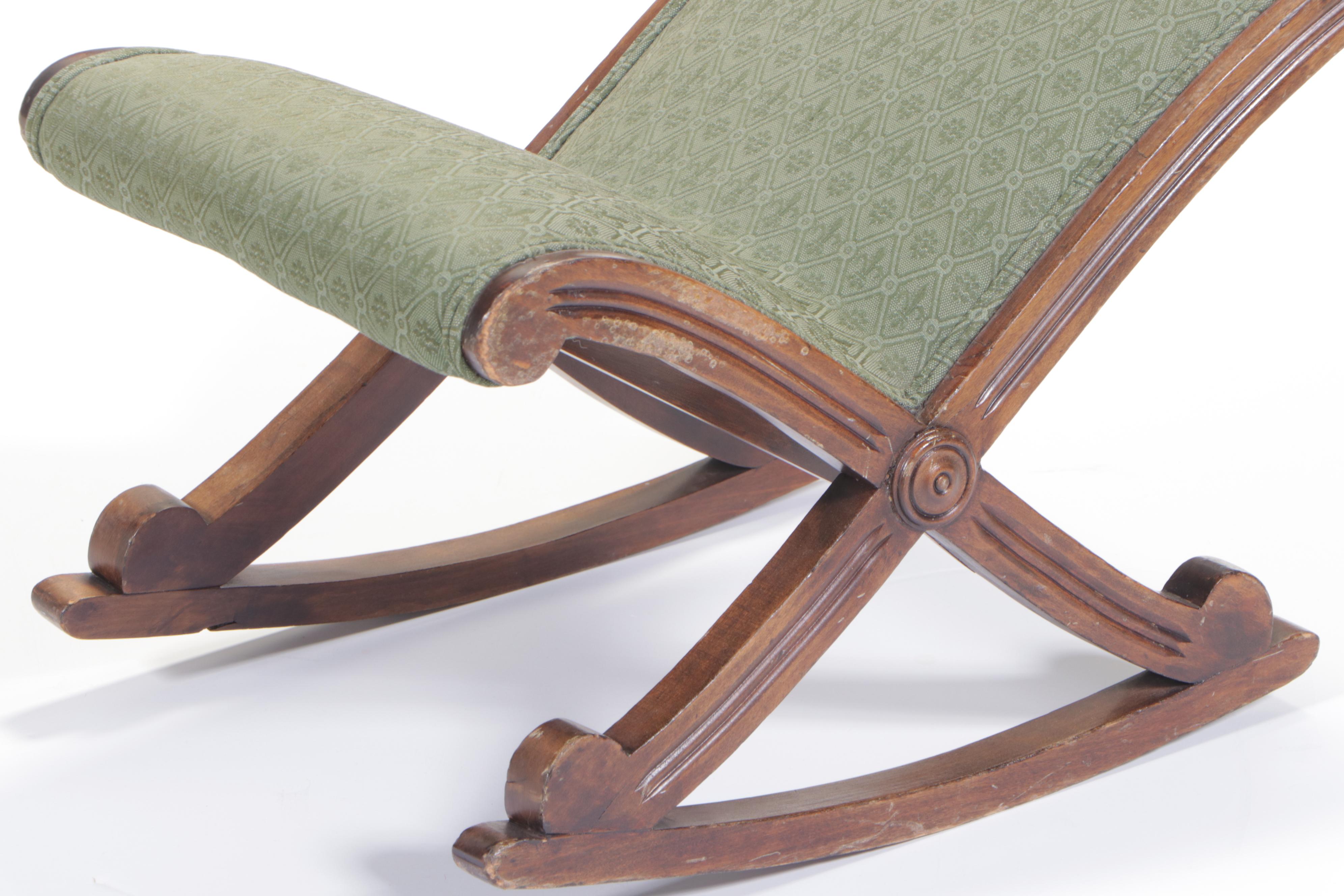 Victorian Birch Gout Stool, Late 19th Century