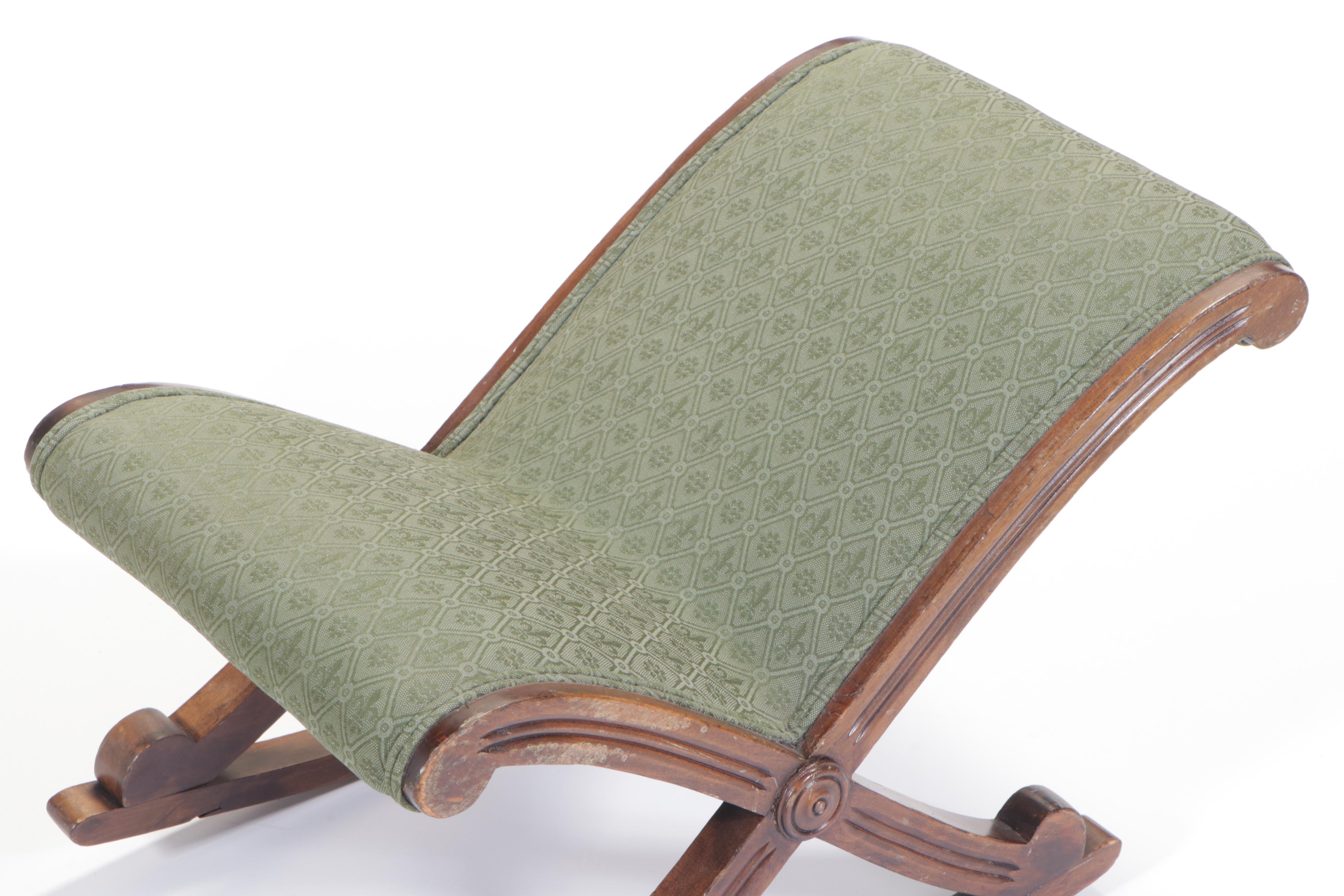 Victorian Birch Gout Stool, Late 19th Century