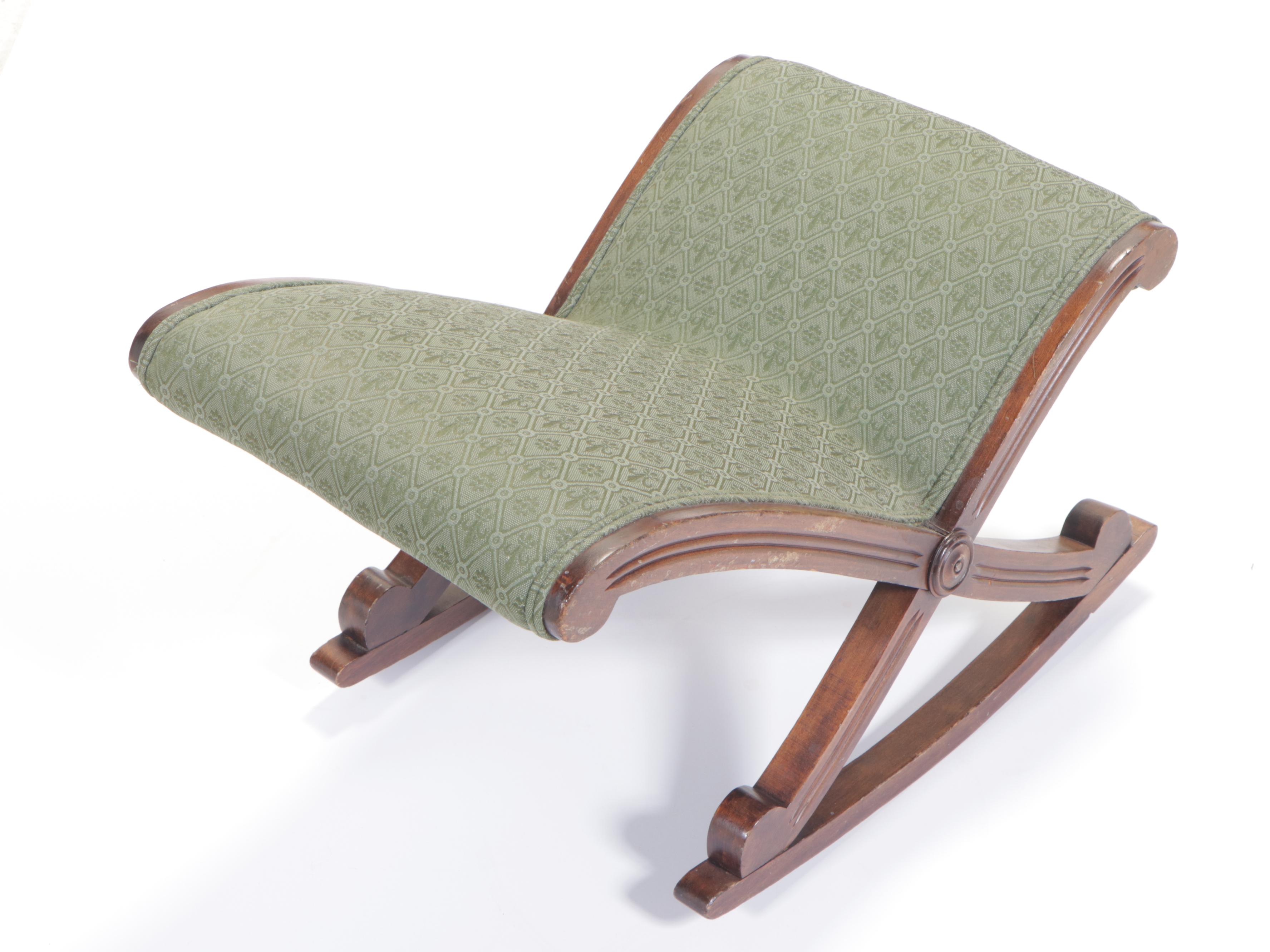 Victorian Birch Gout Stool, Late 19th Century