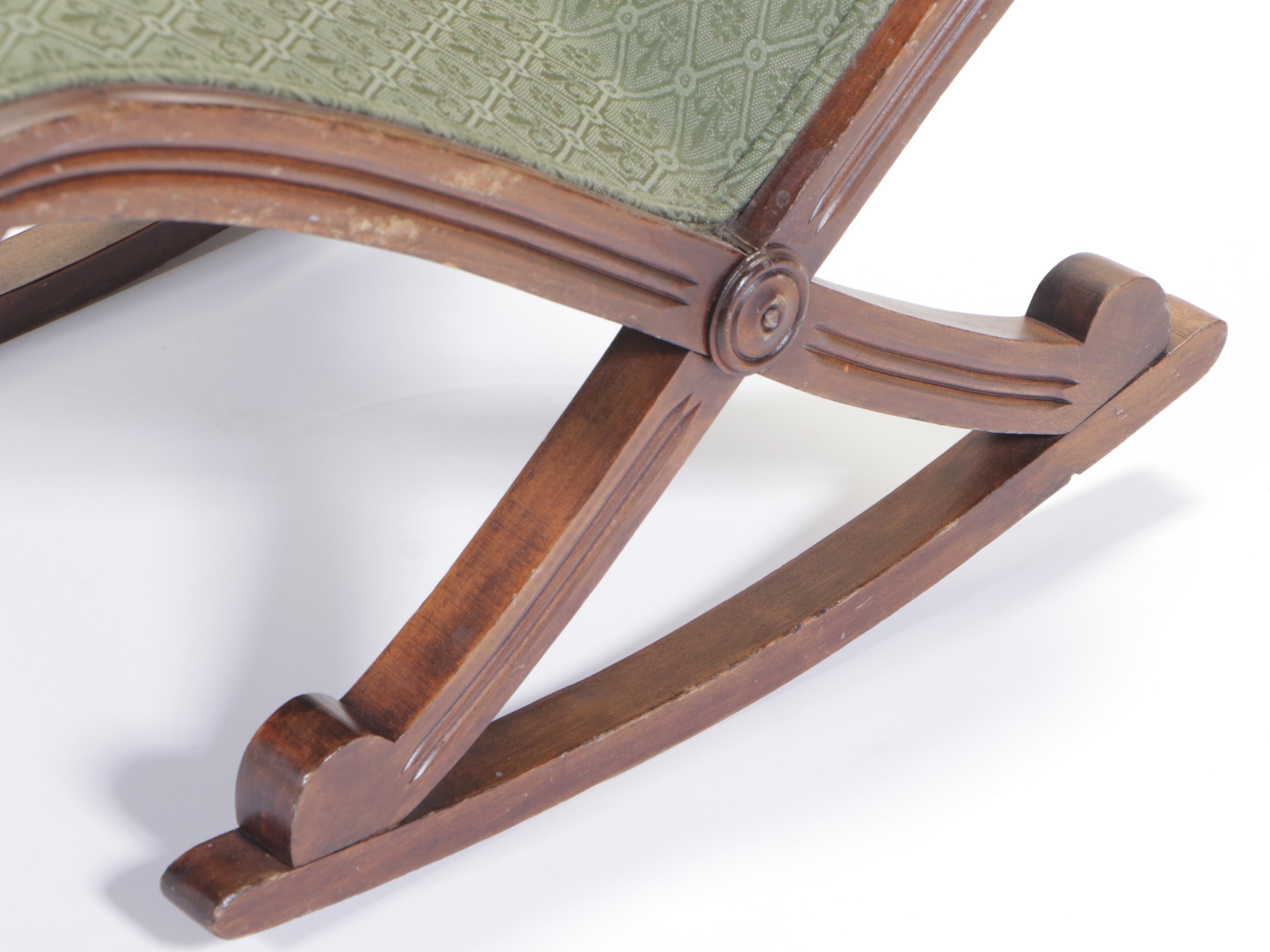 Victorian Birch Gout Stool, Late 19th Century