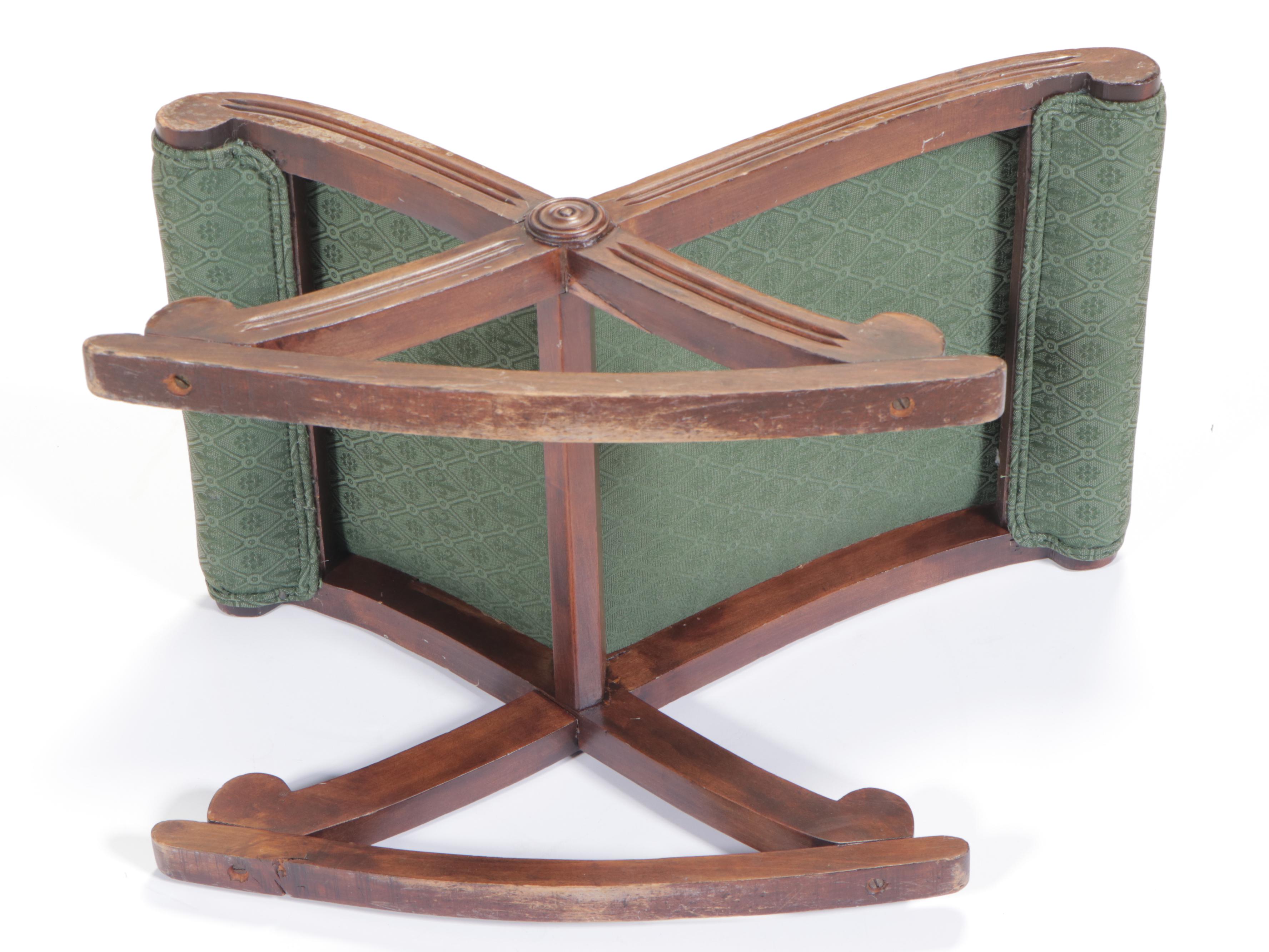 Victorian Birch Gout Stool, Late 19th Century