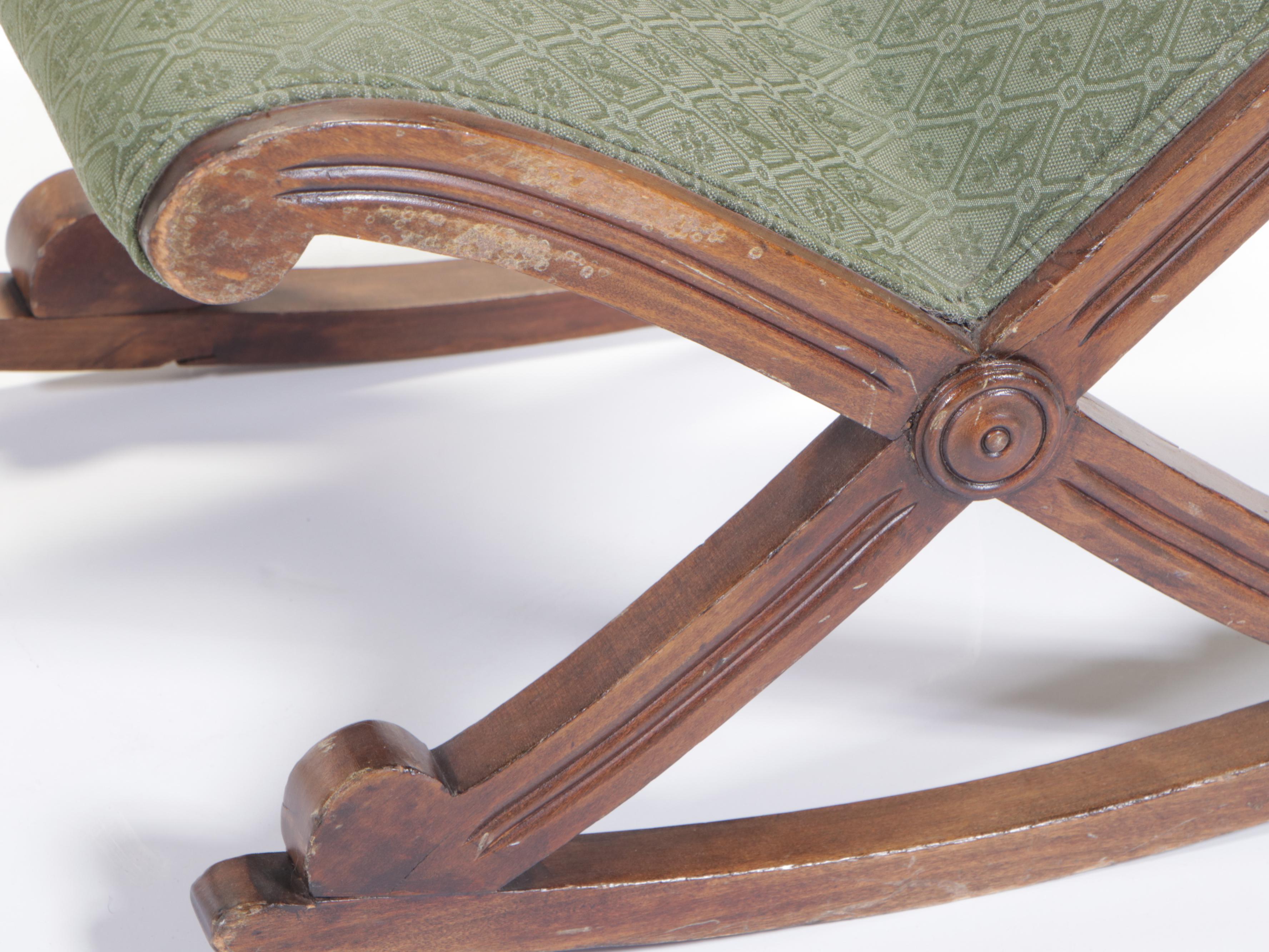 Victorian Birch Gout Stool, Late 19th Century