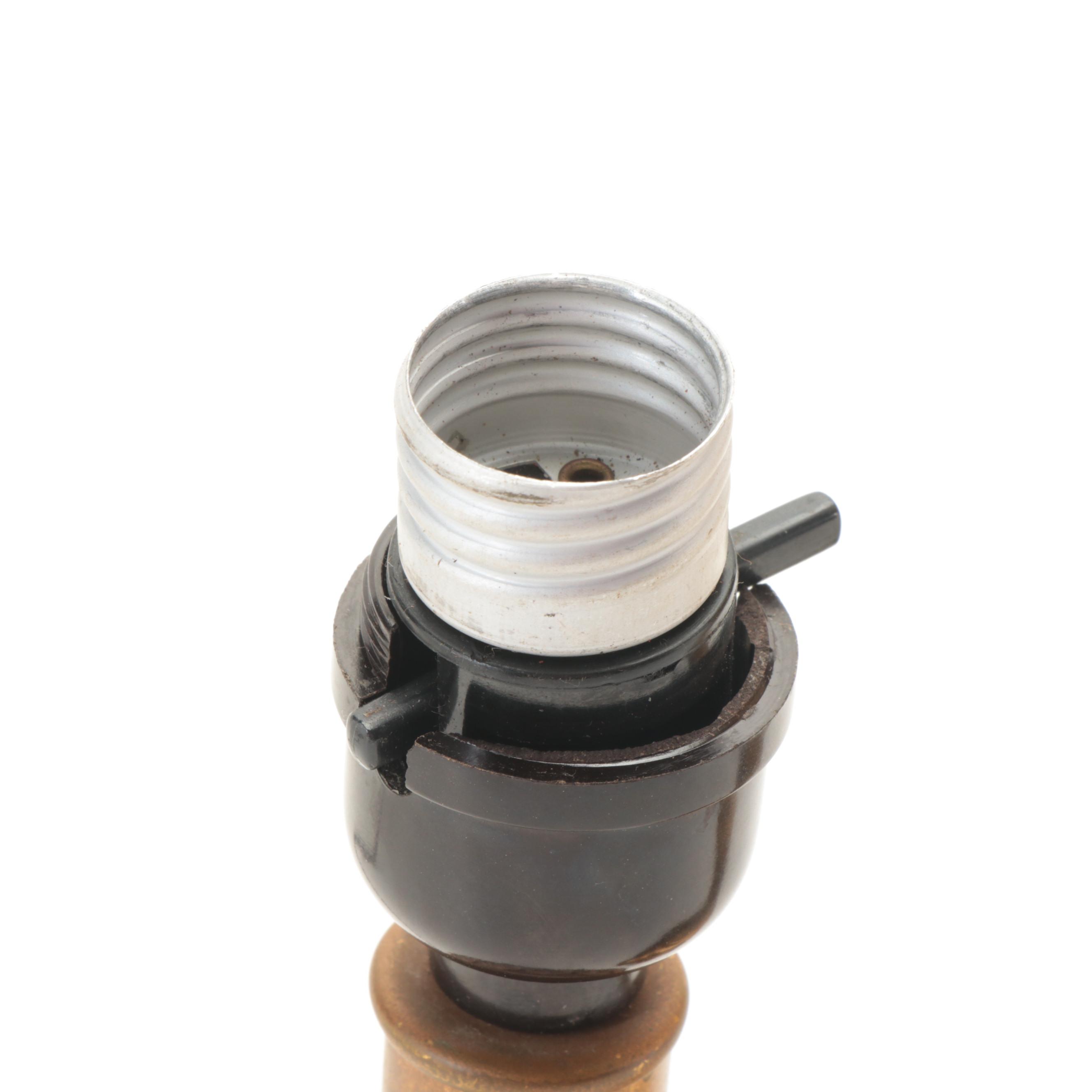 Gold Colored Artichoke and Torchiere Base Table Lamps, Contemporary