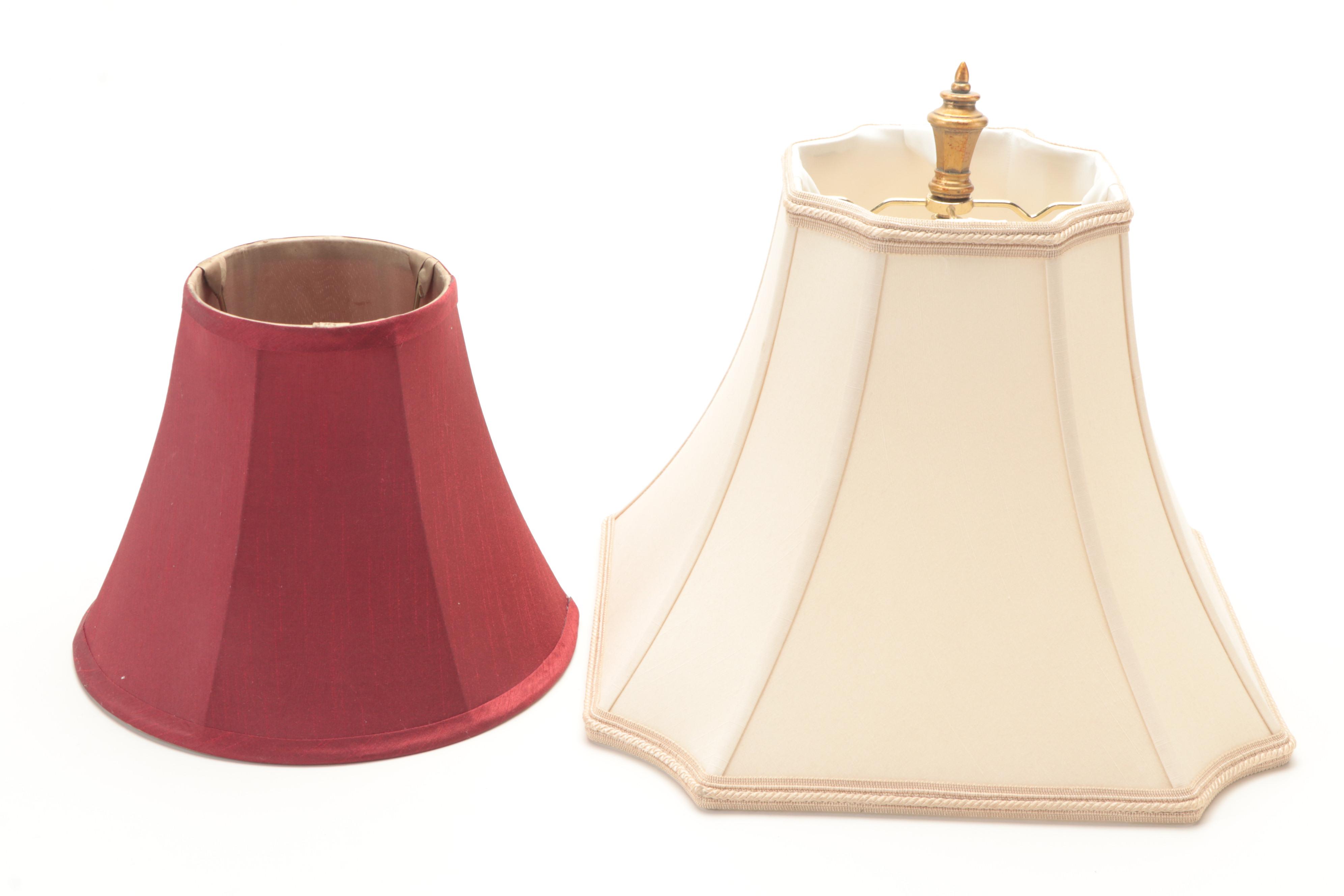 Gold Colored Artichoke and Torchiere Base Table Lamps, Contemporary