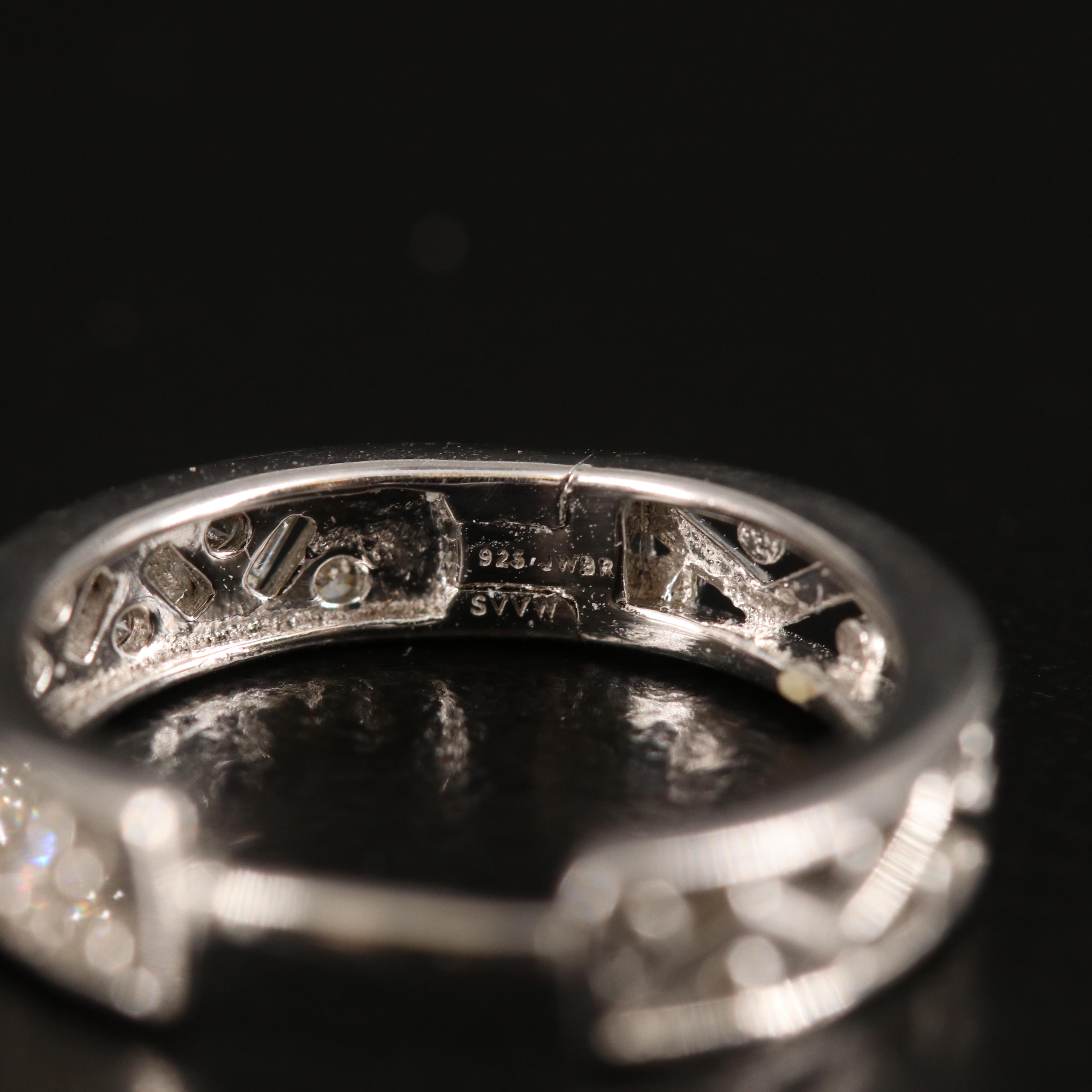 Sterling Diamond Hoop Earrings