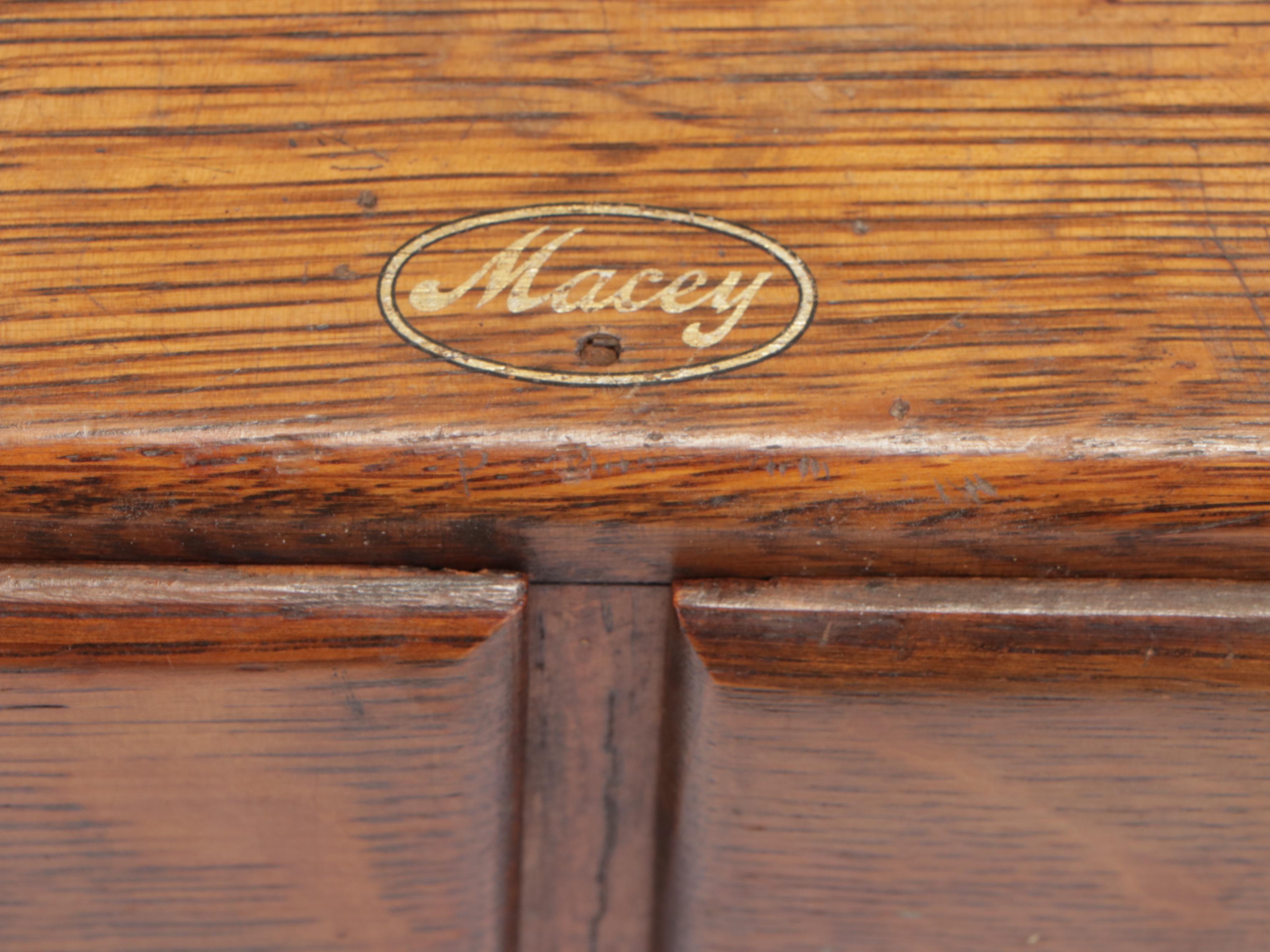 Macey Quartersawn Oak Four-Drawer Card File, Early 20th Century